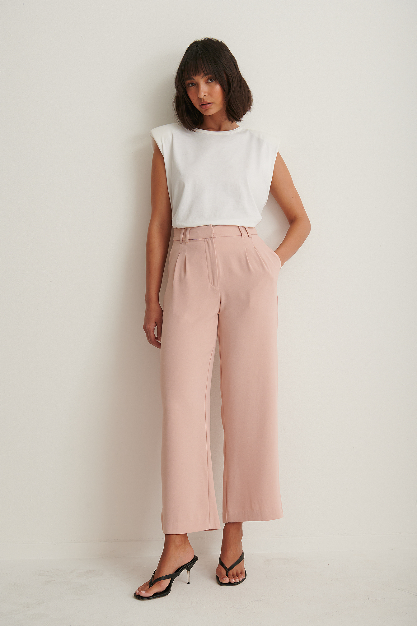 Recycled Elastic Waist Loose Fit Pants 