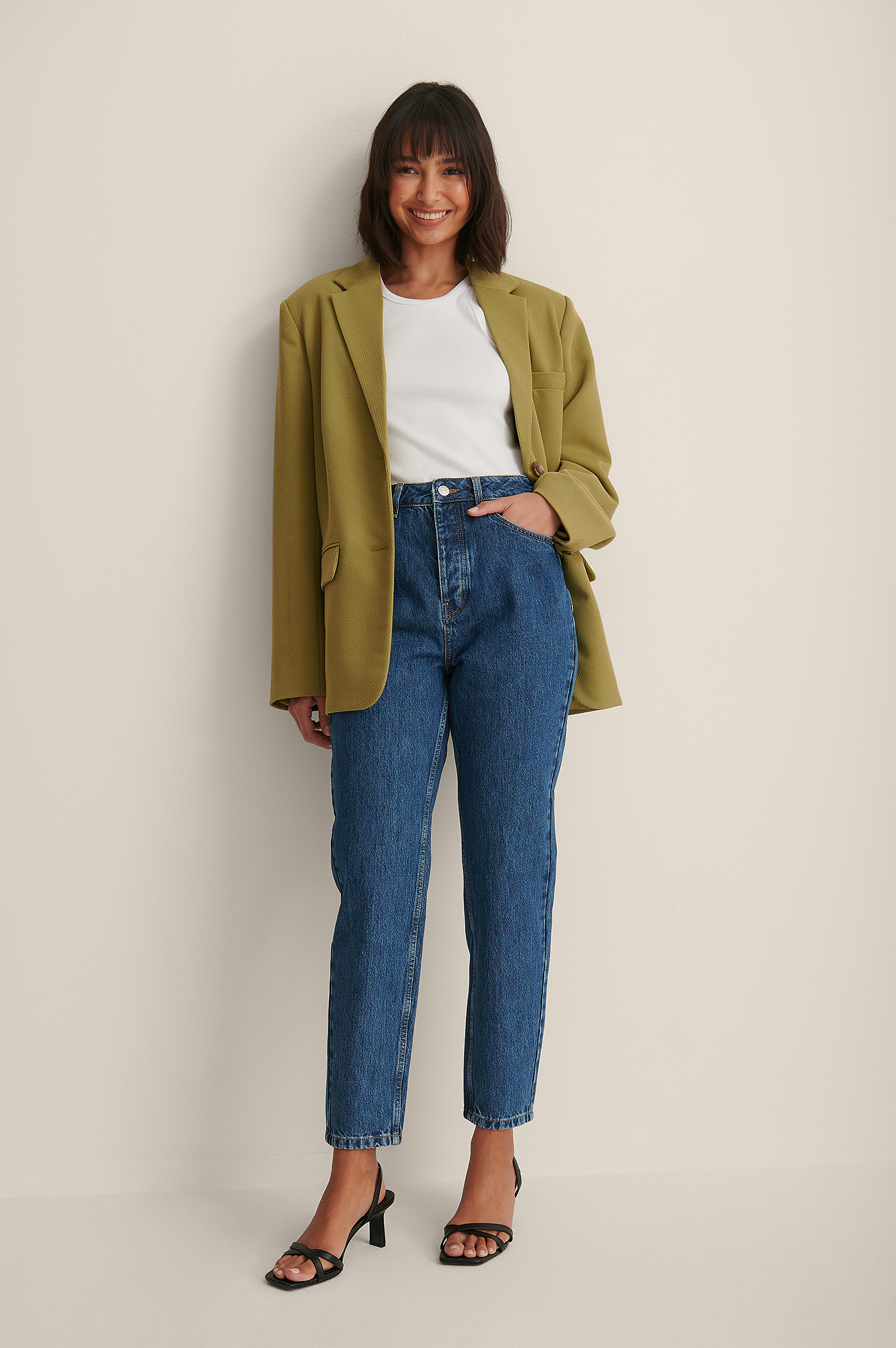 Rigid Mom Jeans Blue | na-kd.com