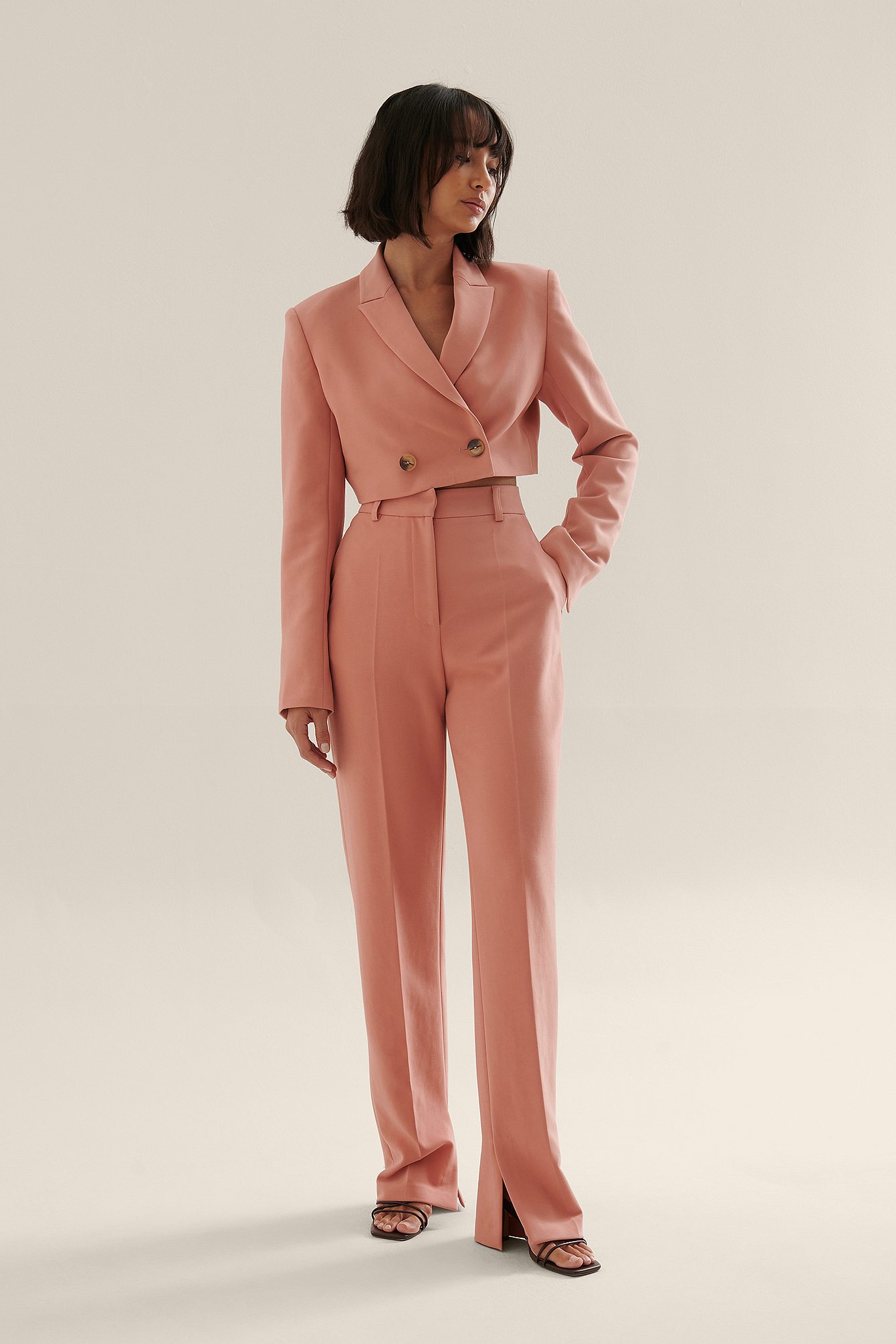 Tailored Short Blazer Orange | na-kd.com