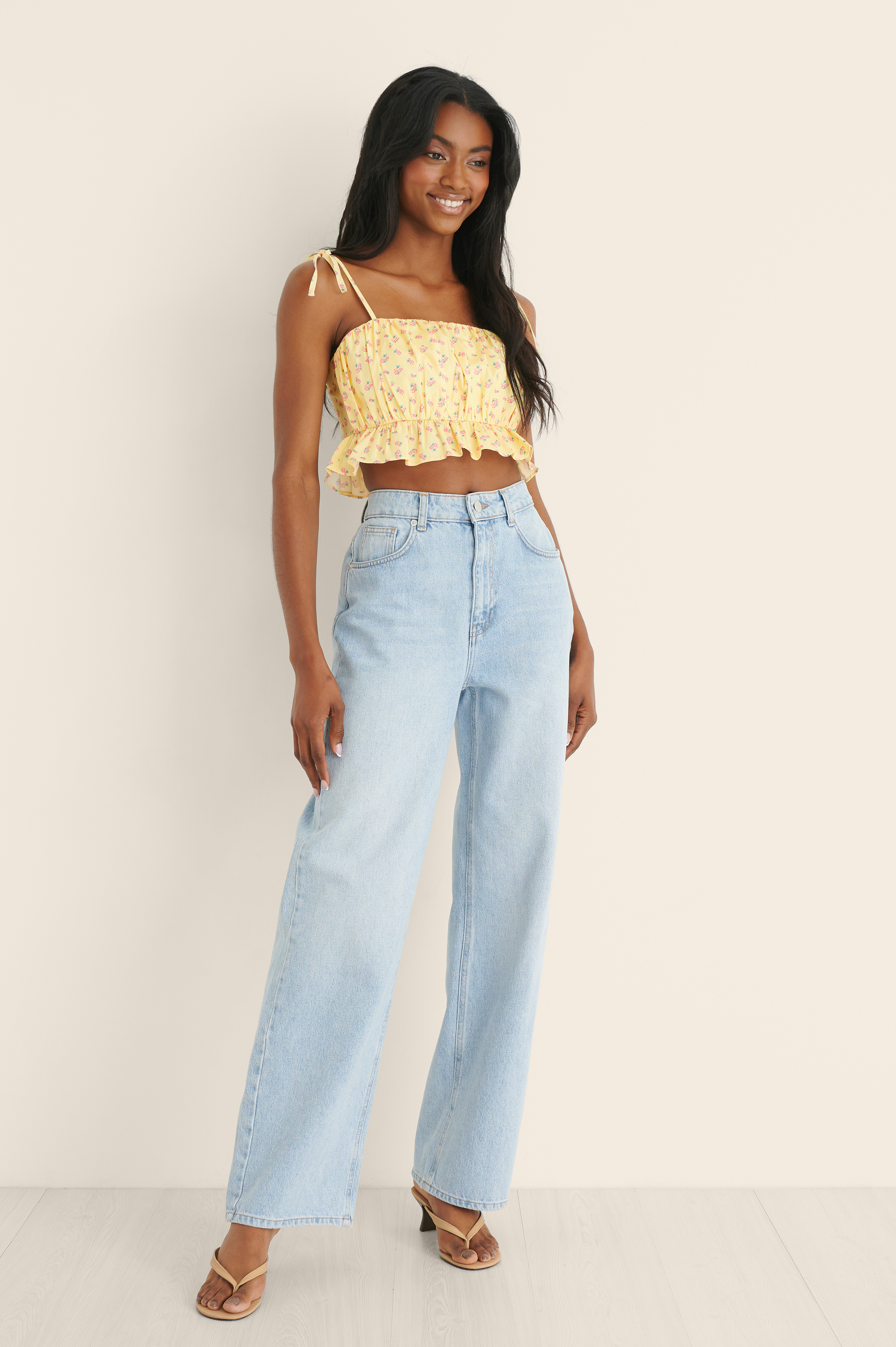 Wide Leg Organic Denim Blue | na-kd.com