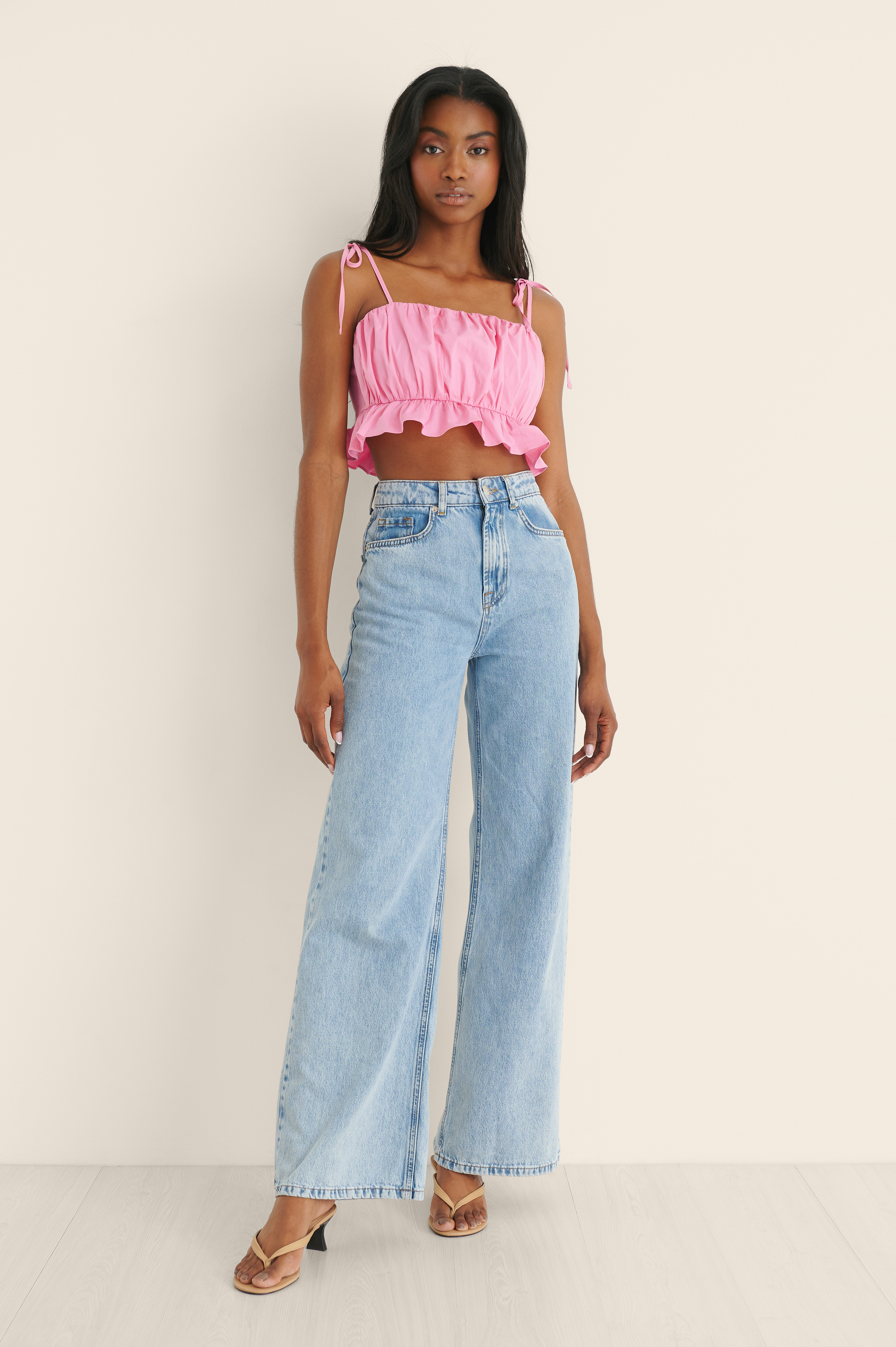 Wide Leg Organic Denim Blue | na-kd.com