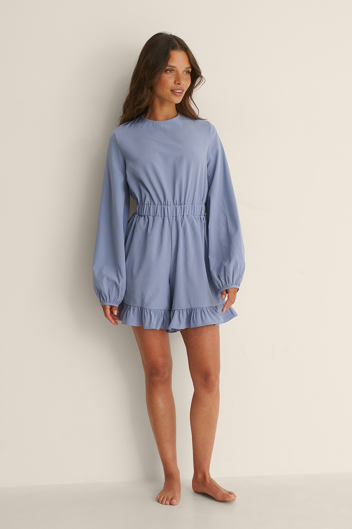 Long Sleeve Frilled Playsuit Outfit.