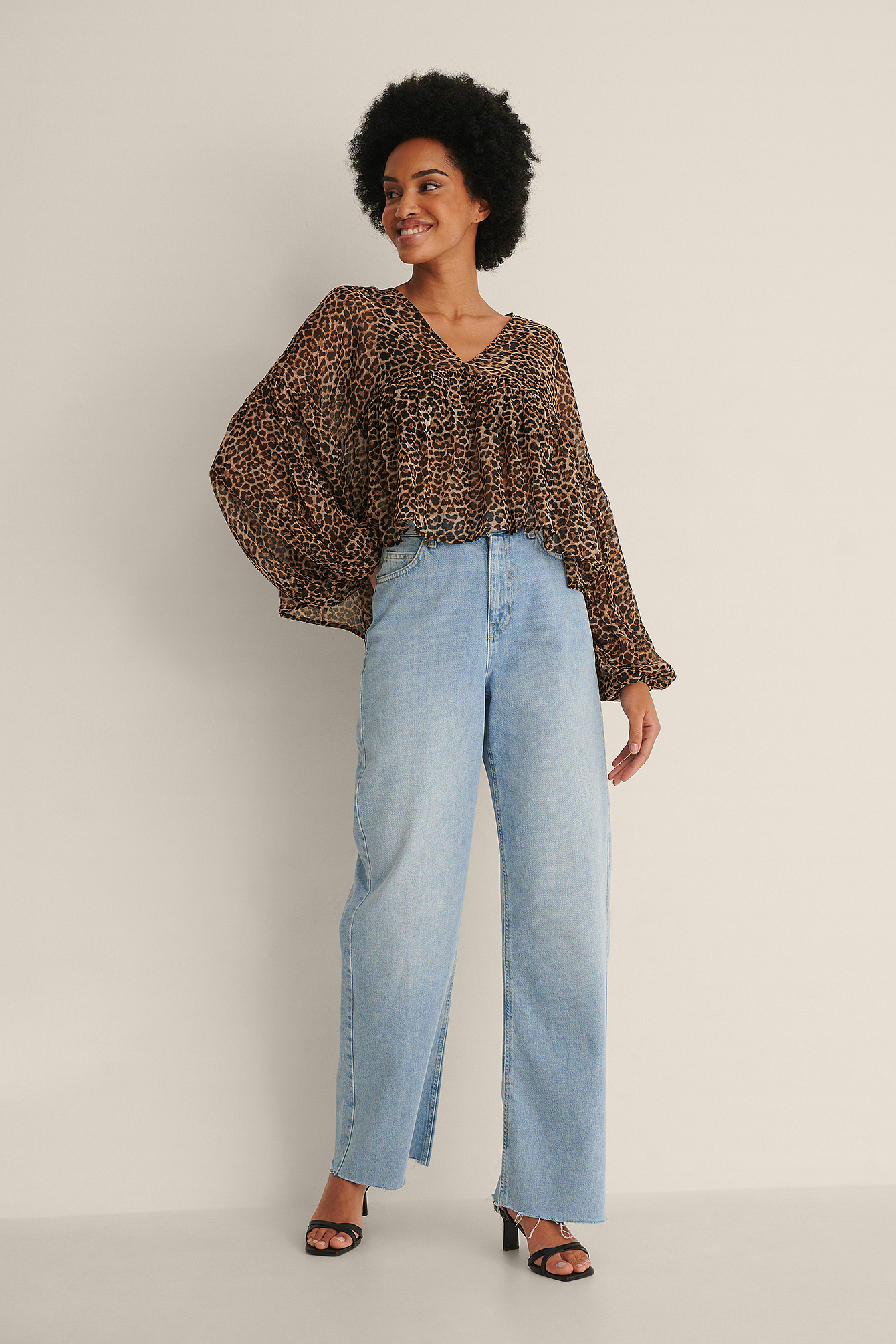 Flowy Blouse Leopard | na-kd.com