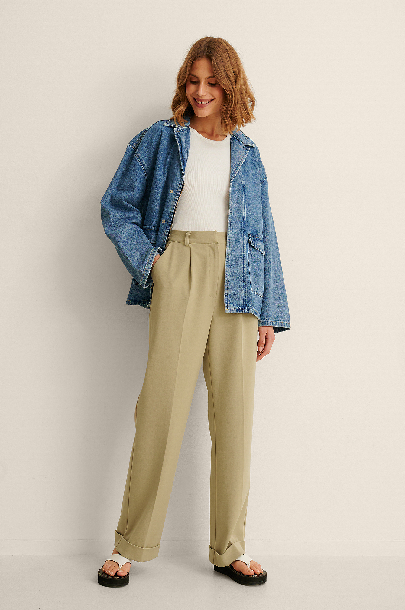 Recycled Patch Pocket Denim Jacket Blue 