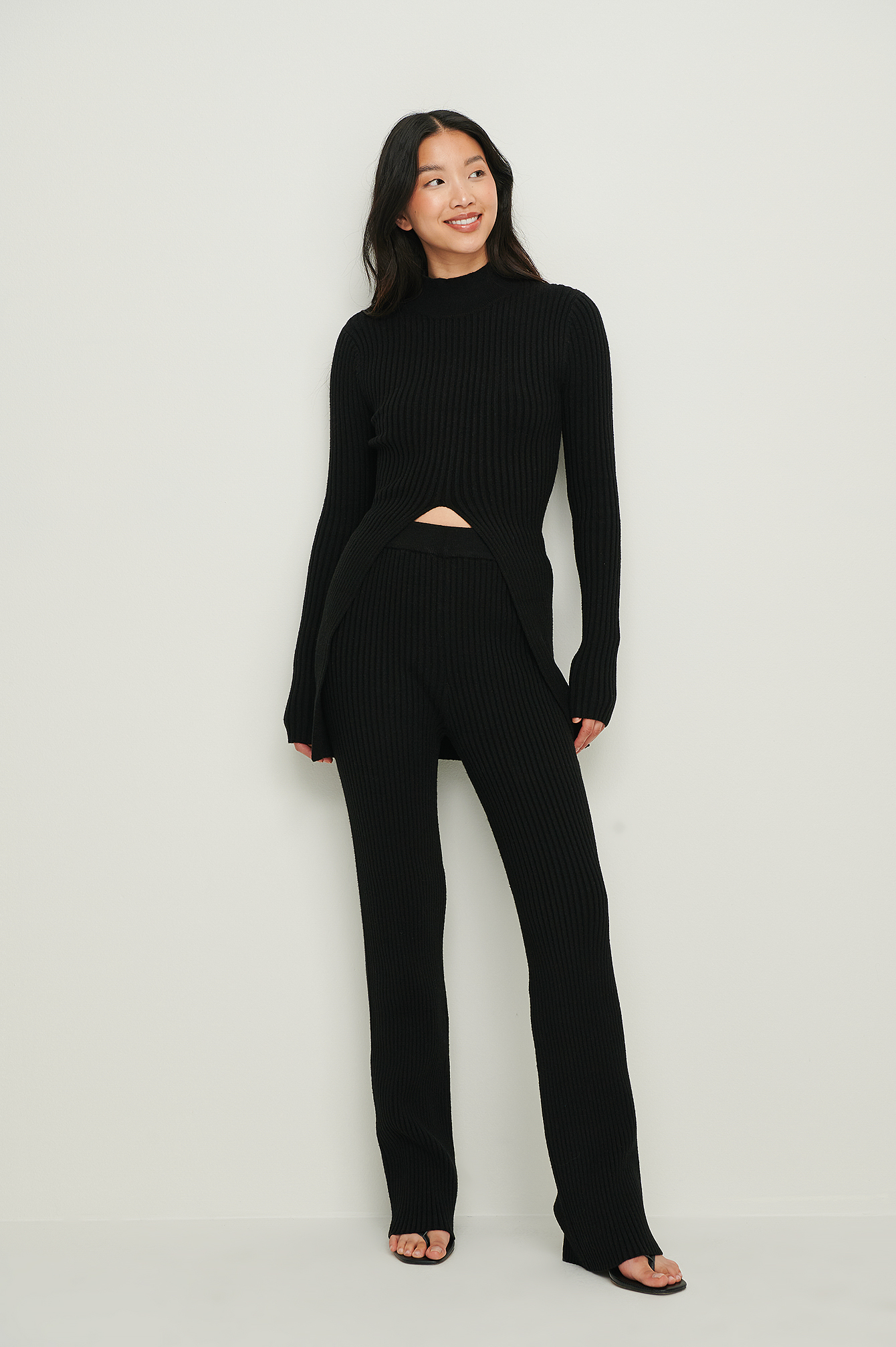 ribbed sweater flares