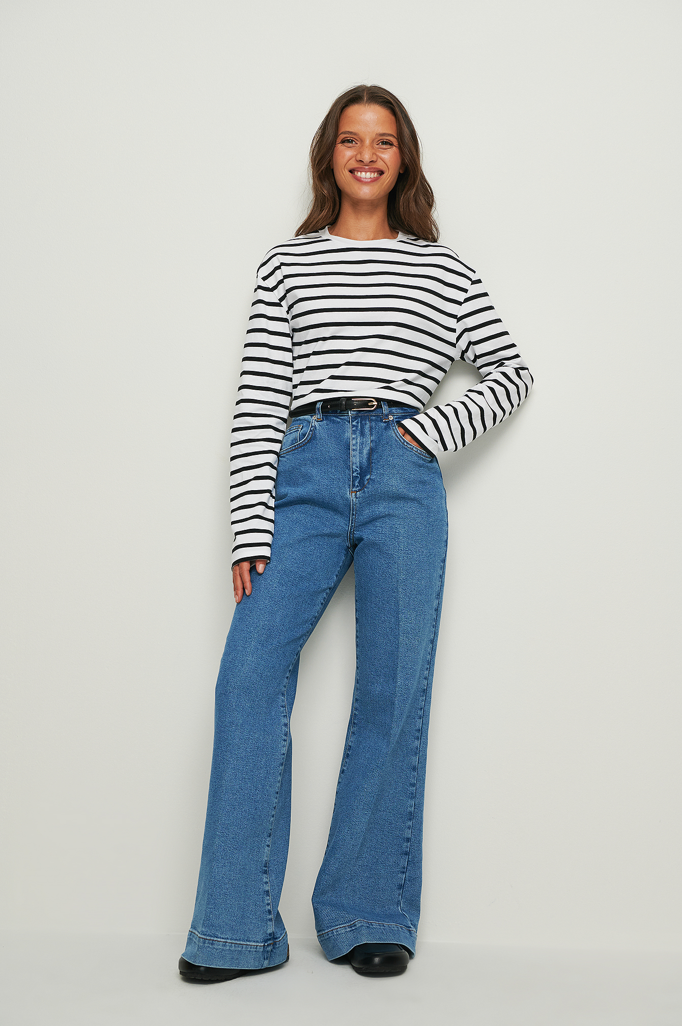 70's Wide Leg Jeans Blue | na-kd.com