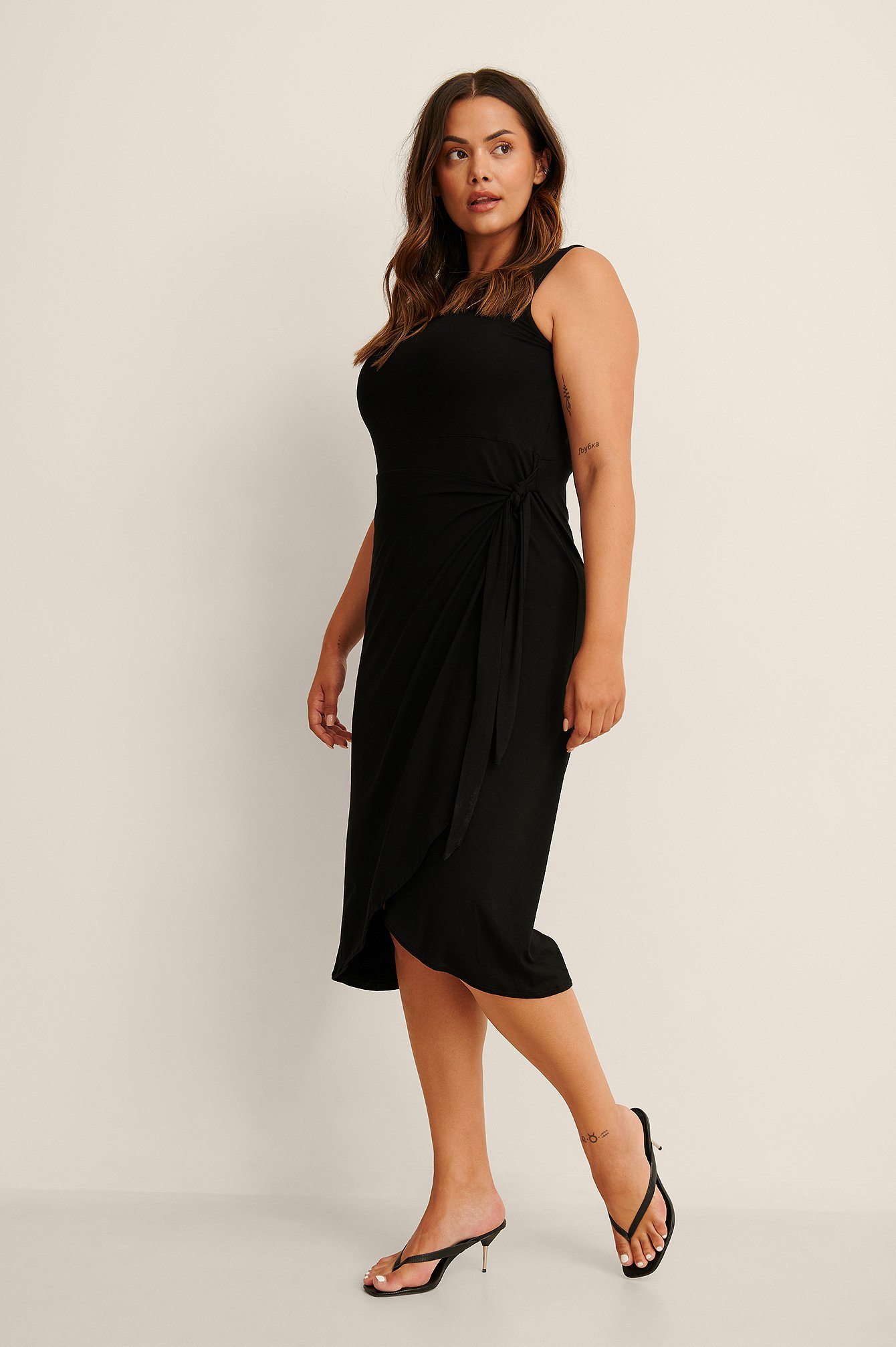 Tie Waist Dress Black
