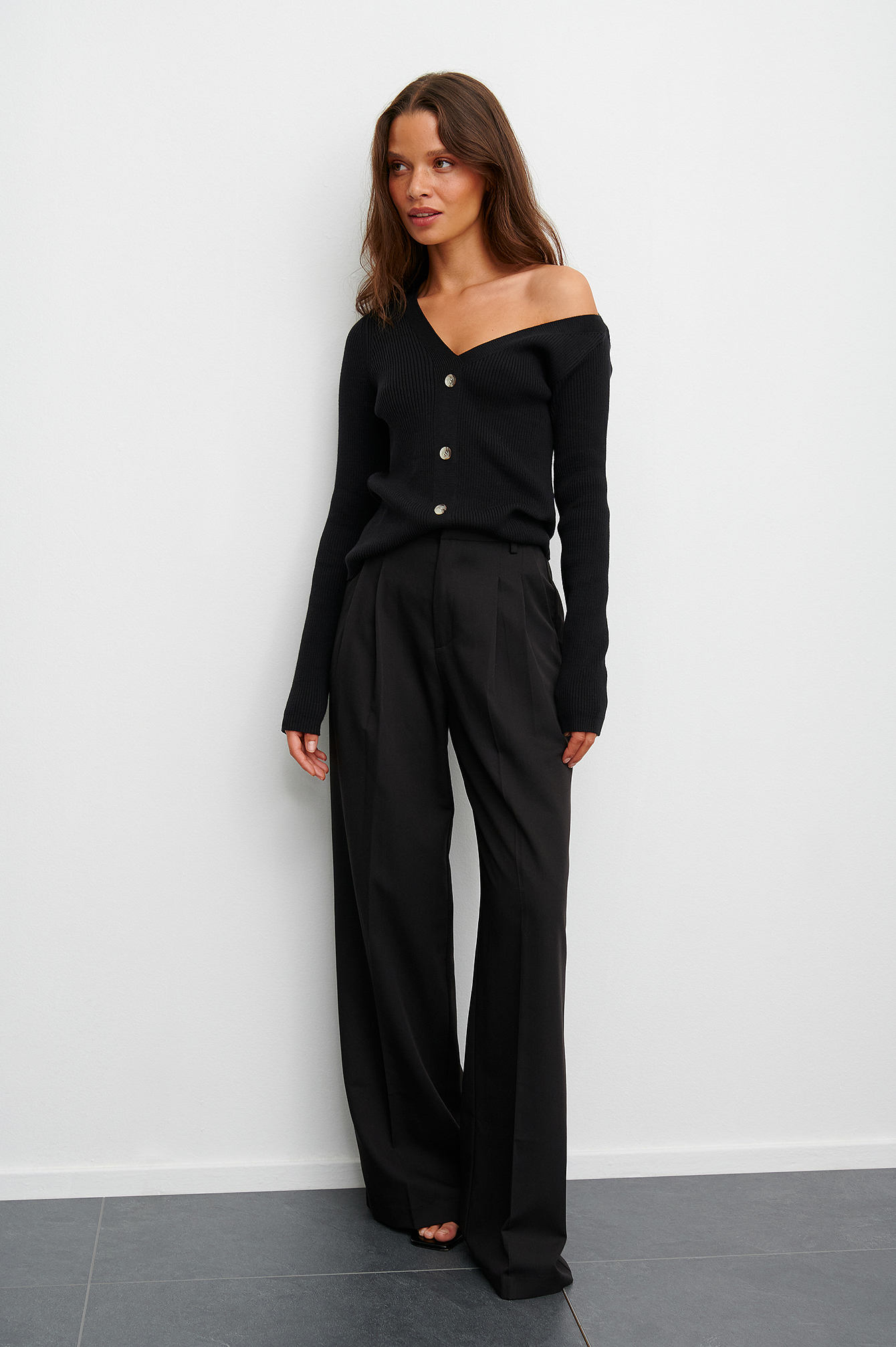 Asymmetrical neckline sweater Clearance