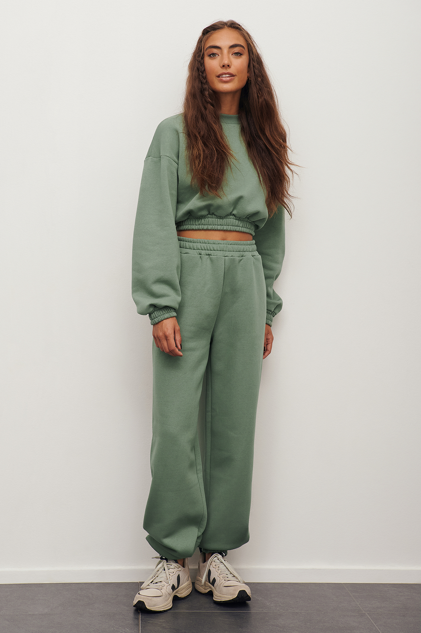 Straight Sweatpants Green | na-kd.com