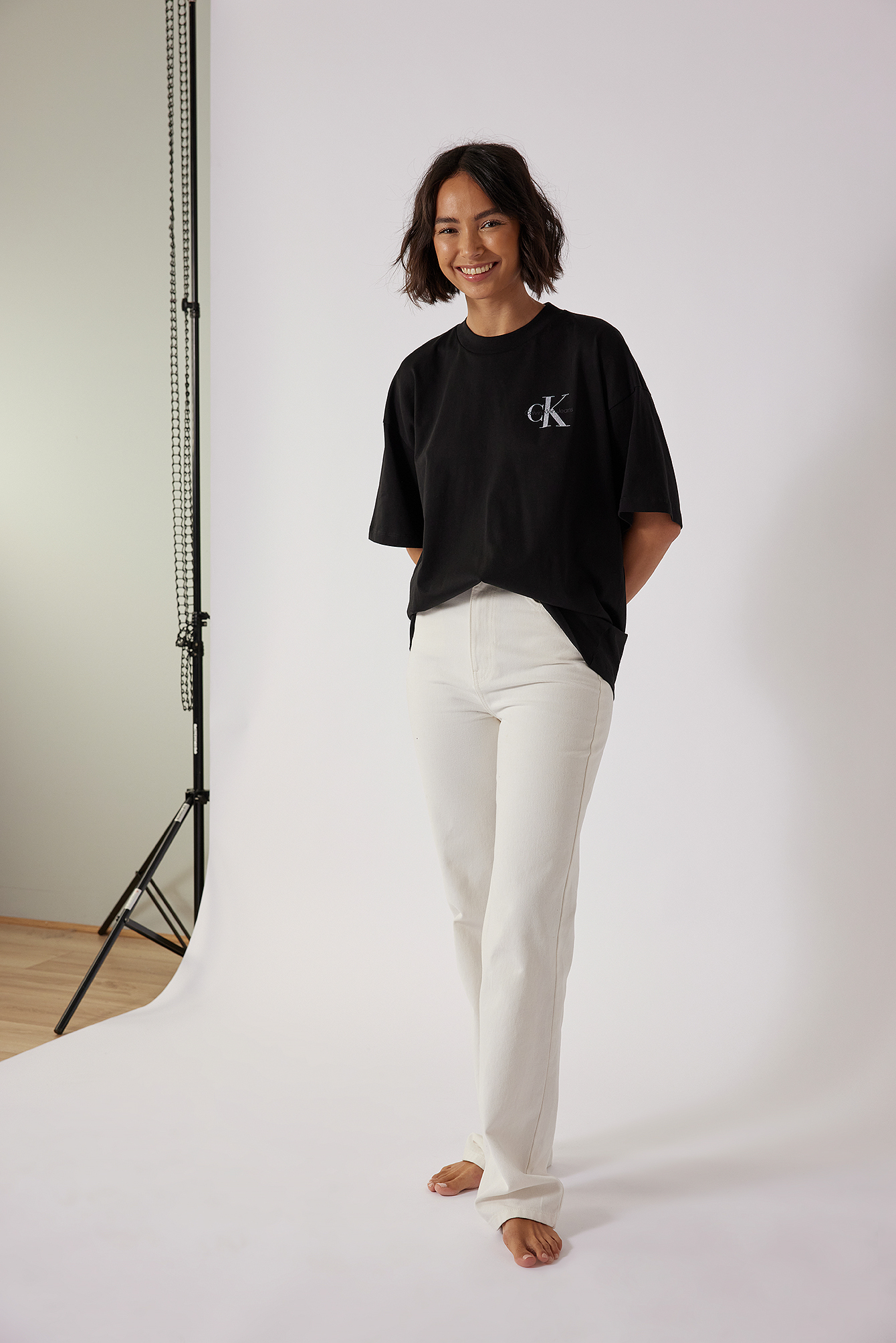 Organic Oversized Boyfriend Tee Black