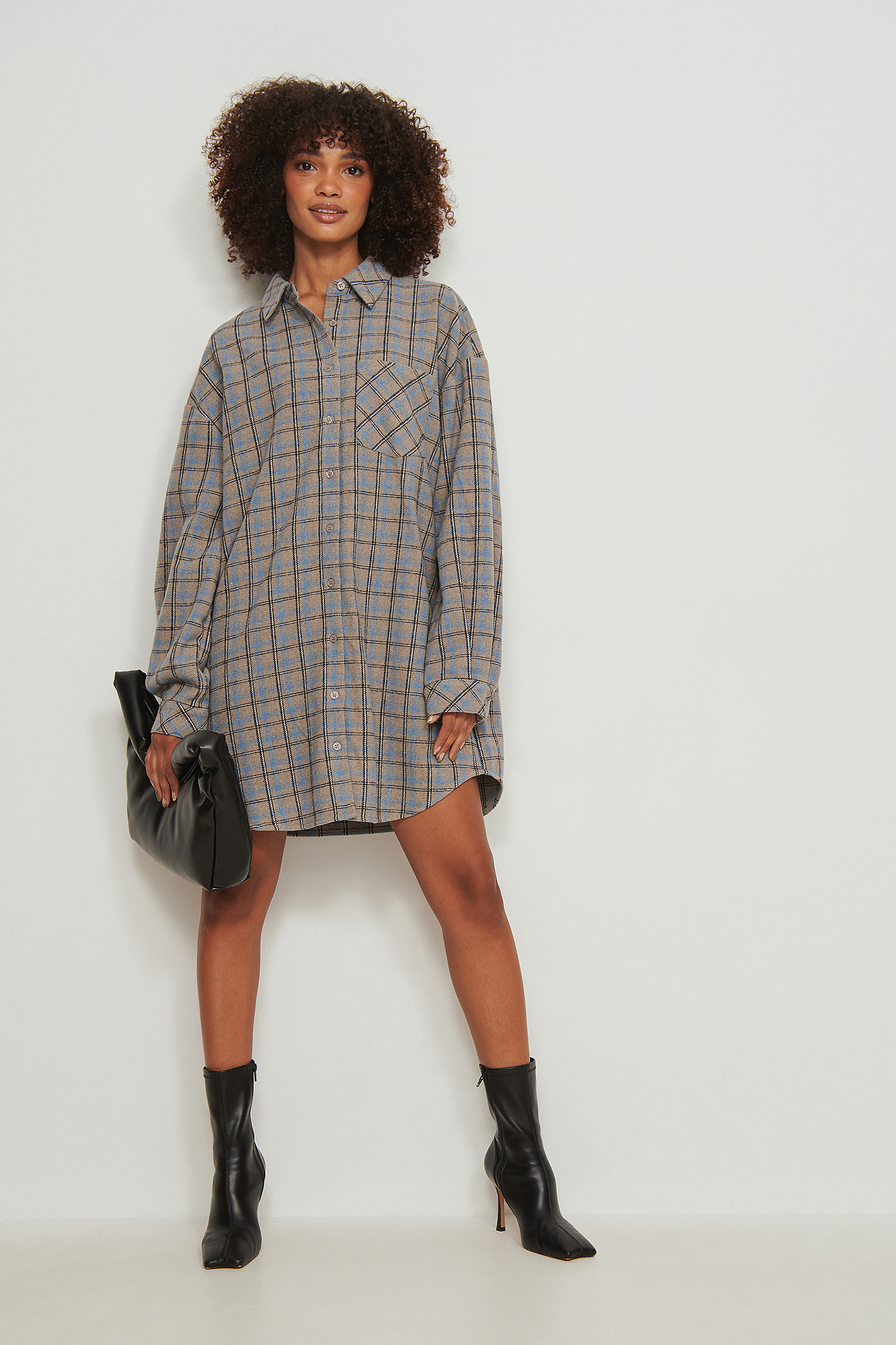 Checked Overshirt Dress Outfit