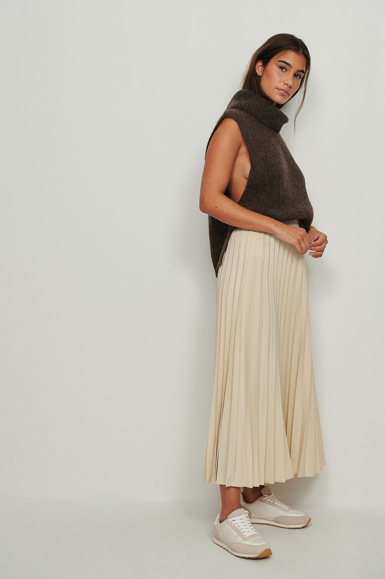 midi skirt pleated