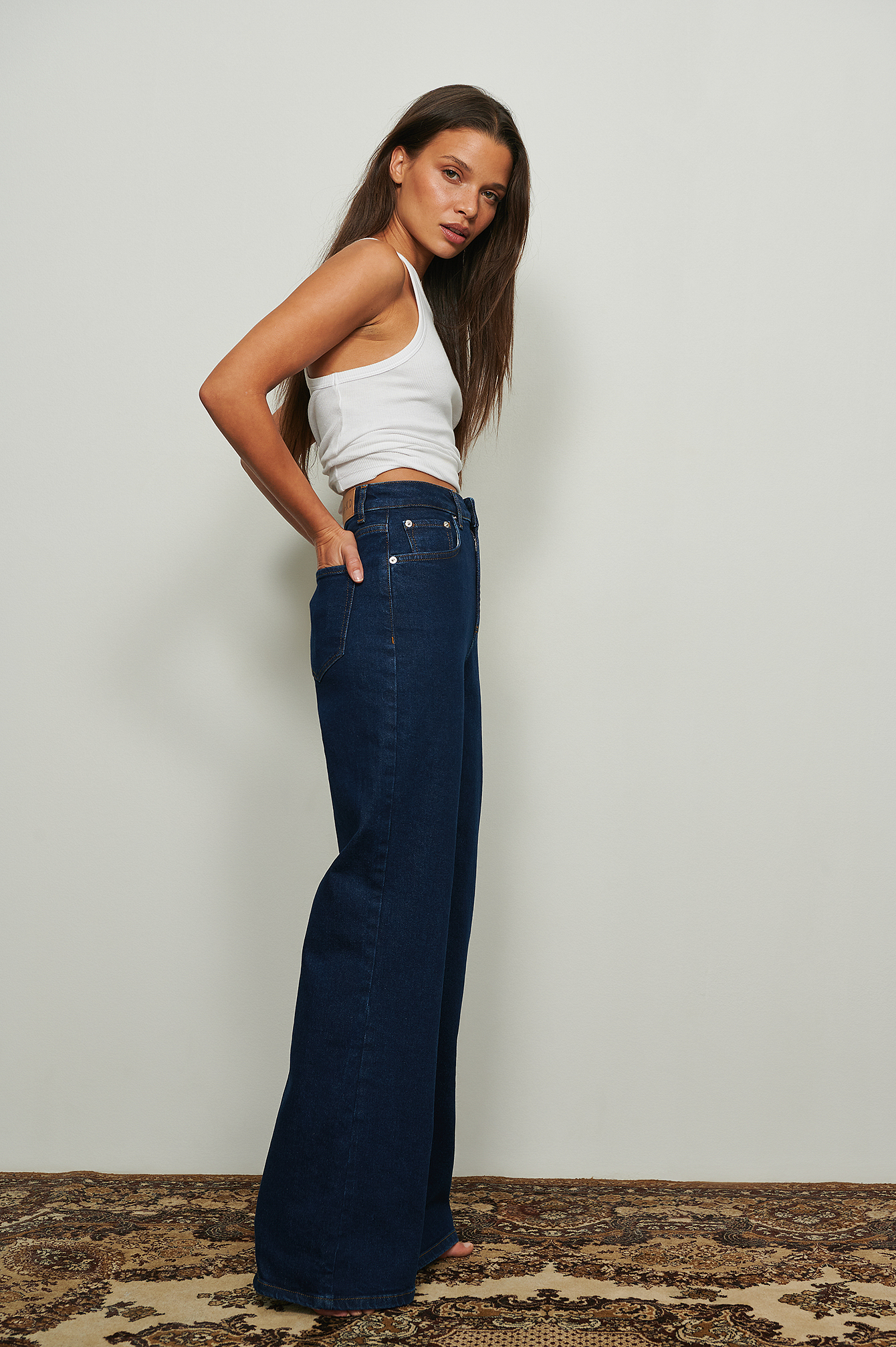 Relaxed Bootcut Fit Jeans Blue | na-kd.com