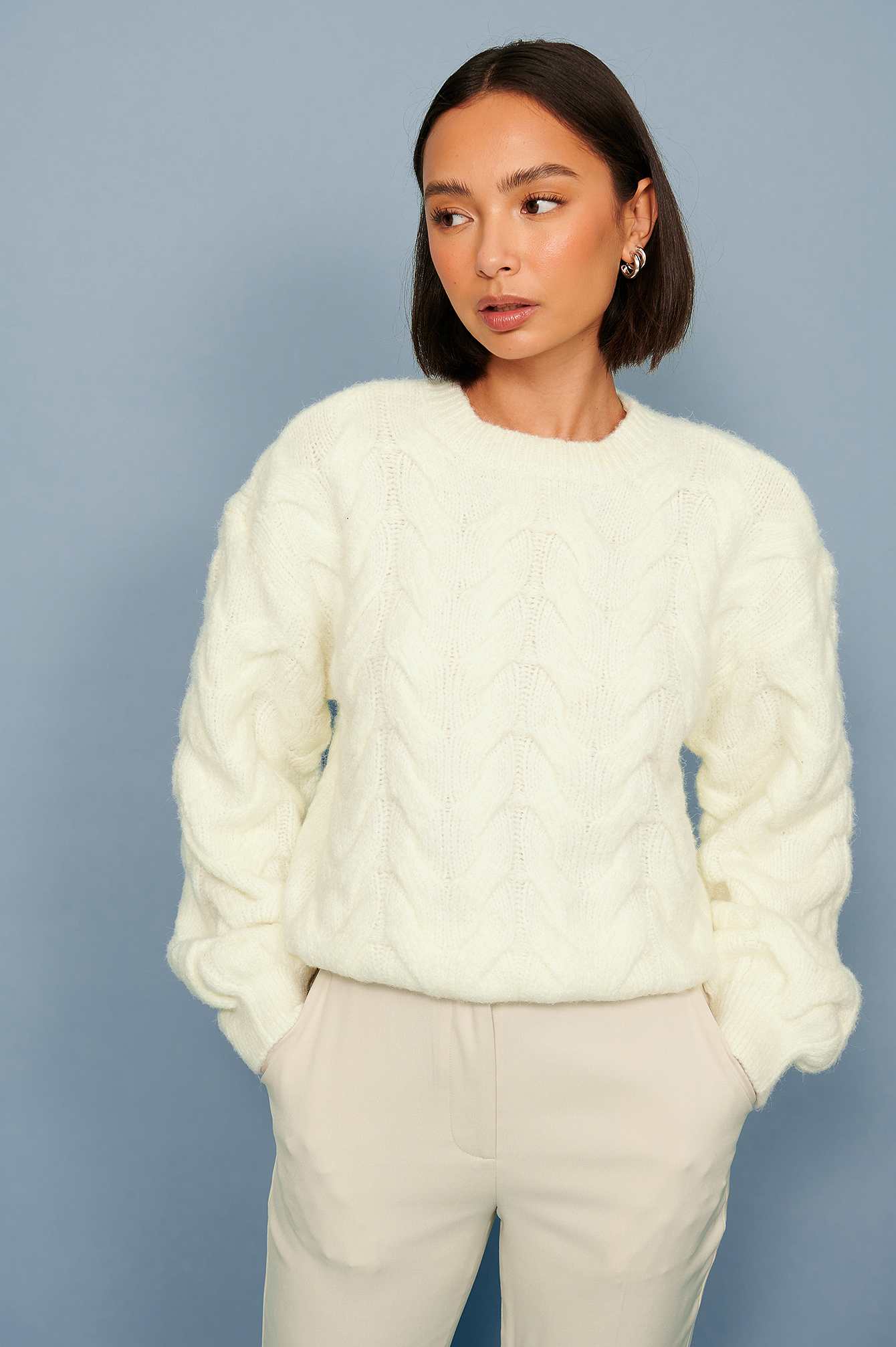 Knitted Detail Sweater Outfit