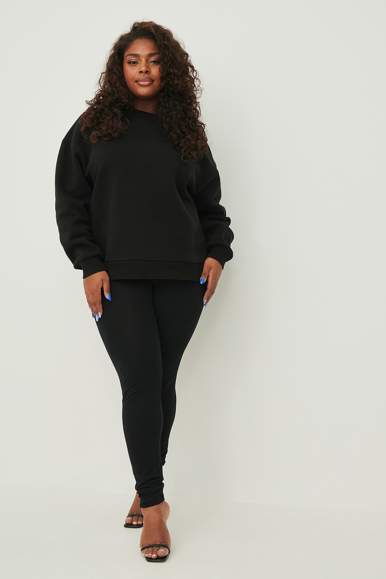 Oversized Chunky Sweatshirt Black | na 