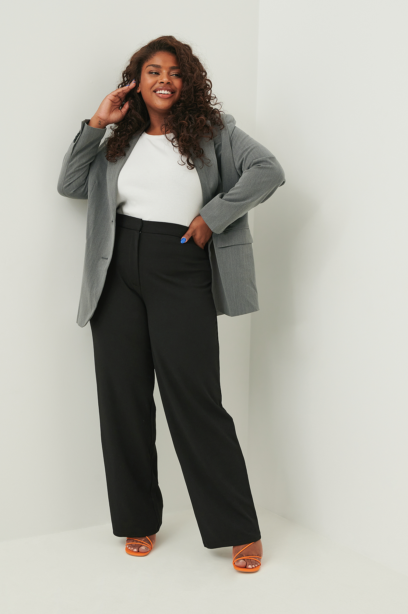 Tapered Jersey Suit Pants Outfit.