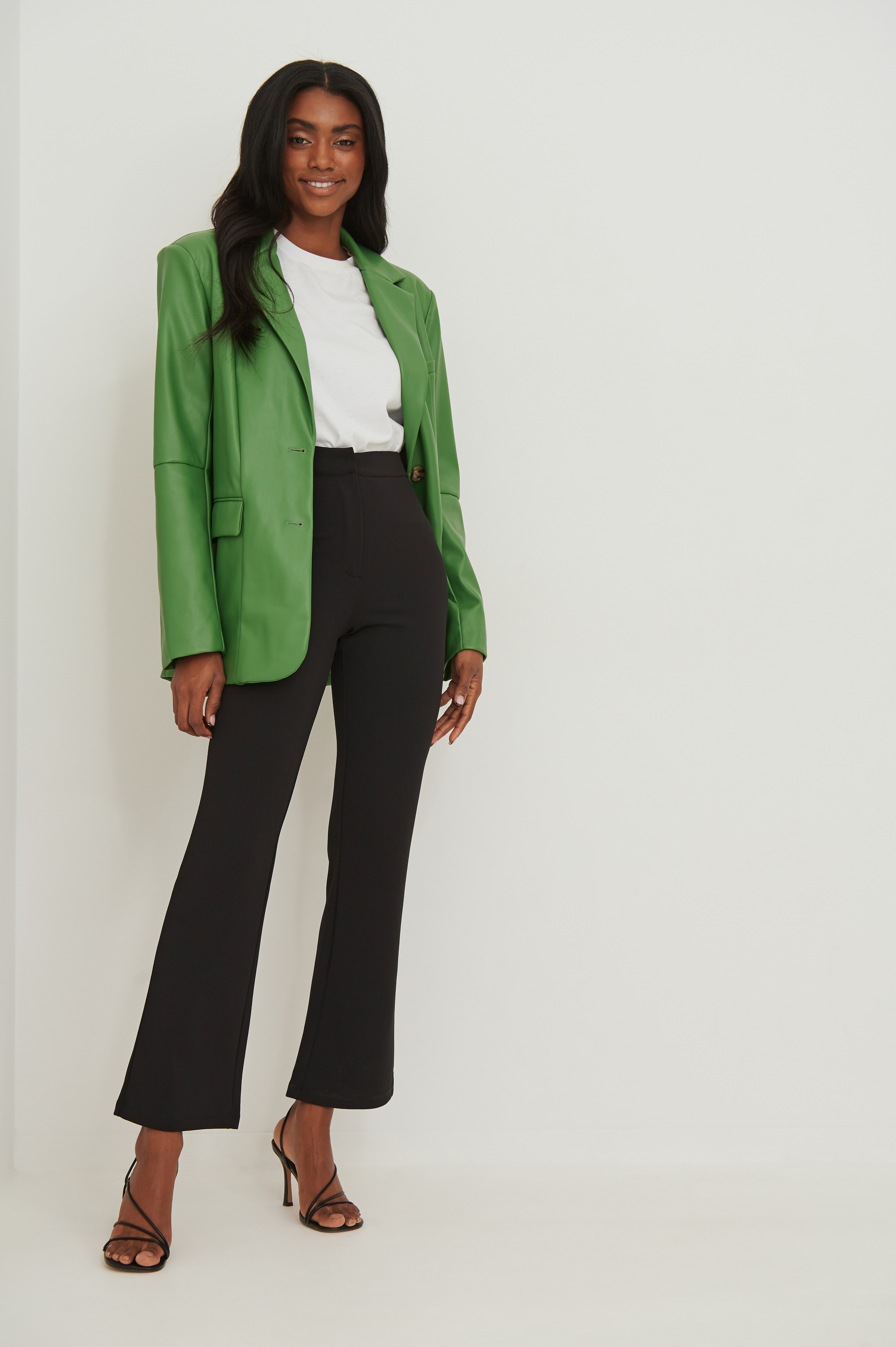 Bootcut Jersey Suit Pants Black