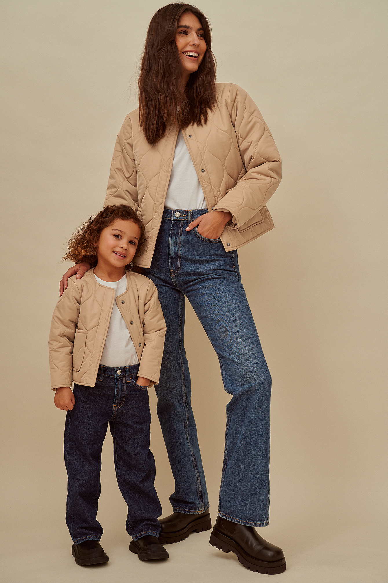 Quilted Jacket Beige