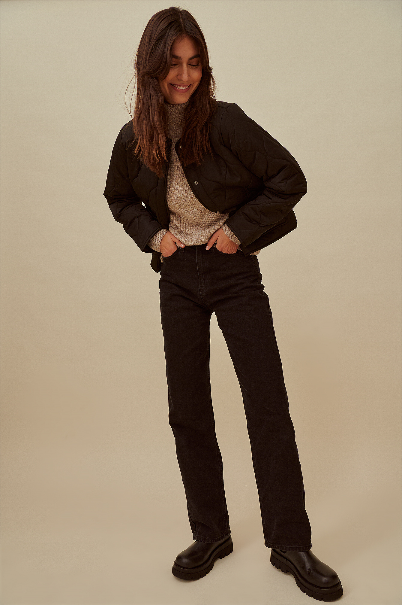 Quilted Jacket Black