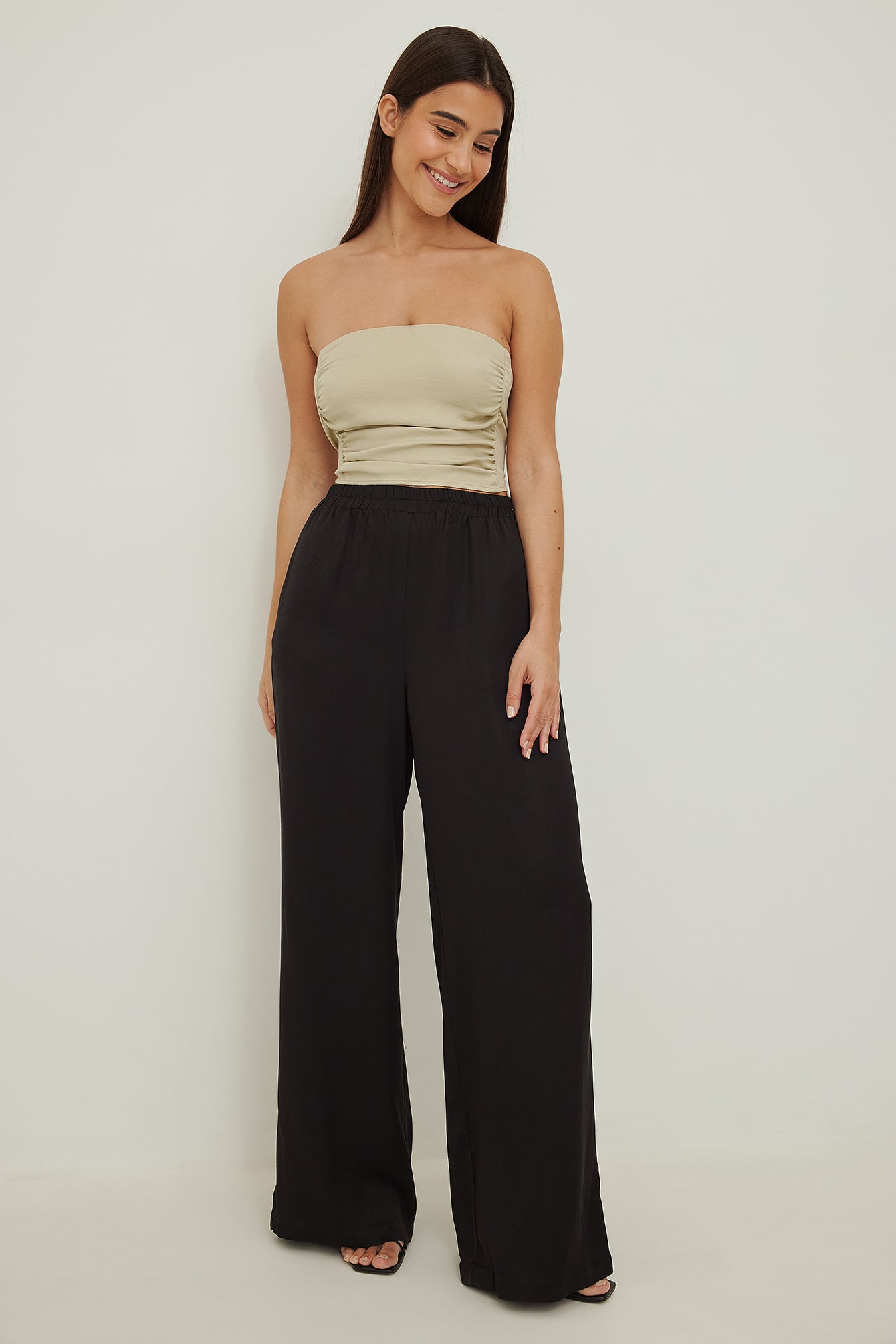 Cotton Broad X Polyester Satin Top main image 1