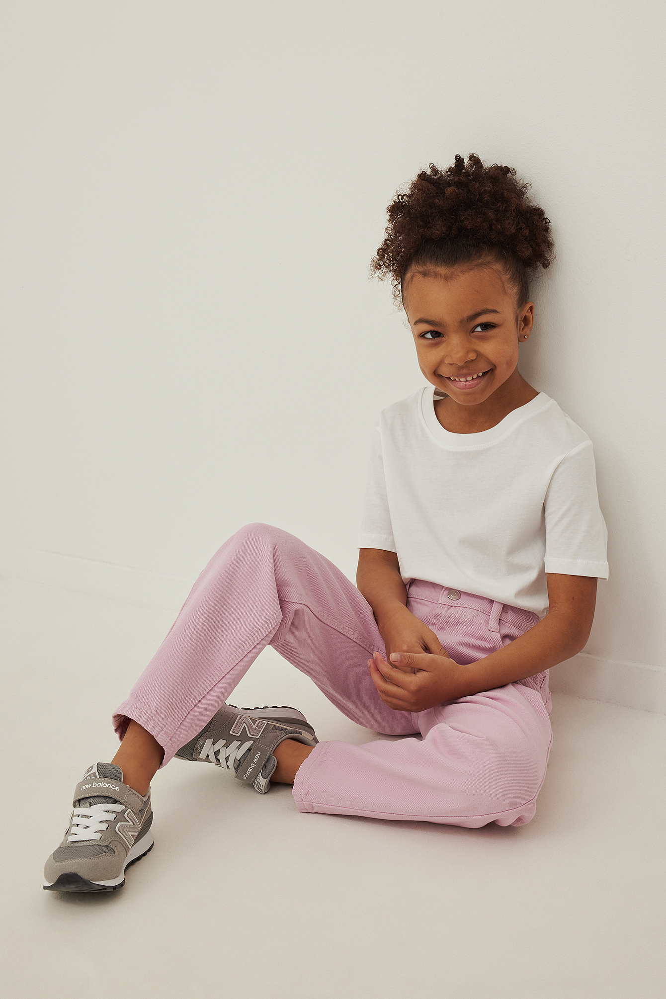 Organische Mom Jeans mit hoher Taille Rosa | na-kd.com