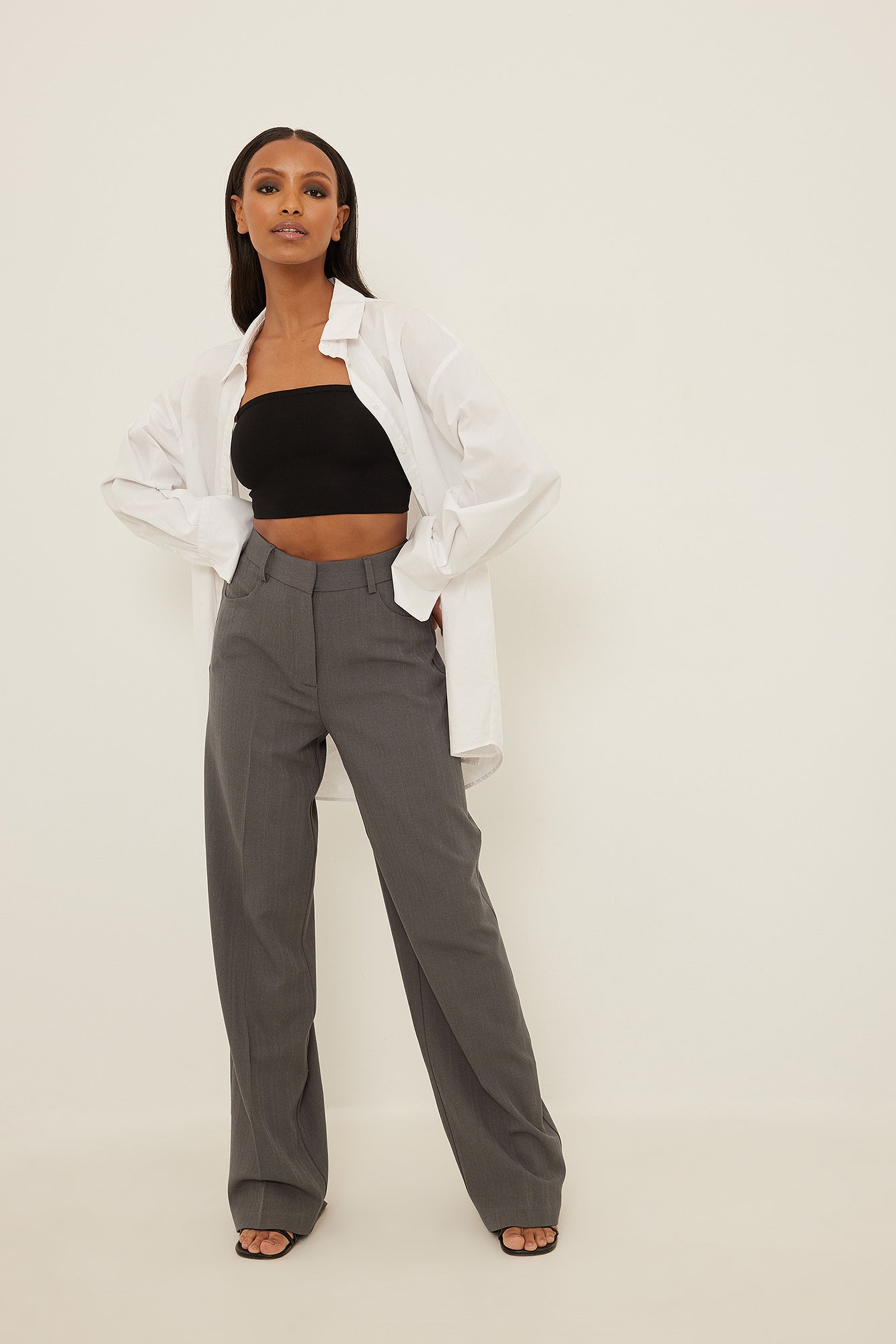 Cropped Tube Top Black