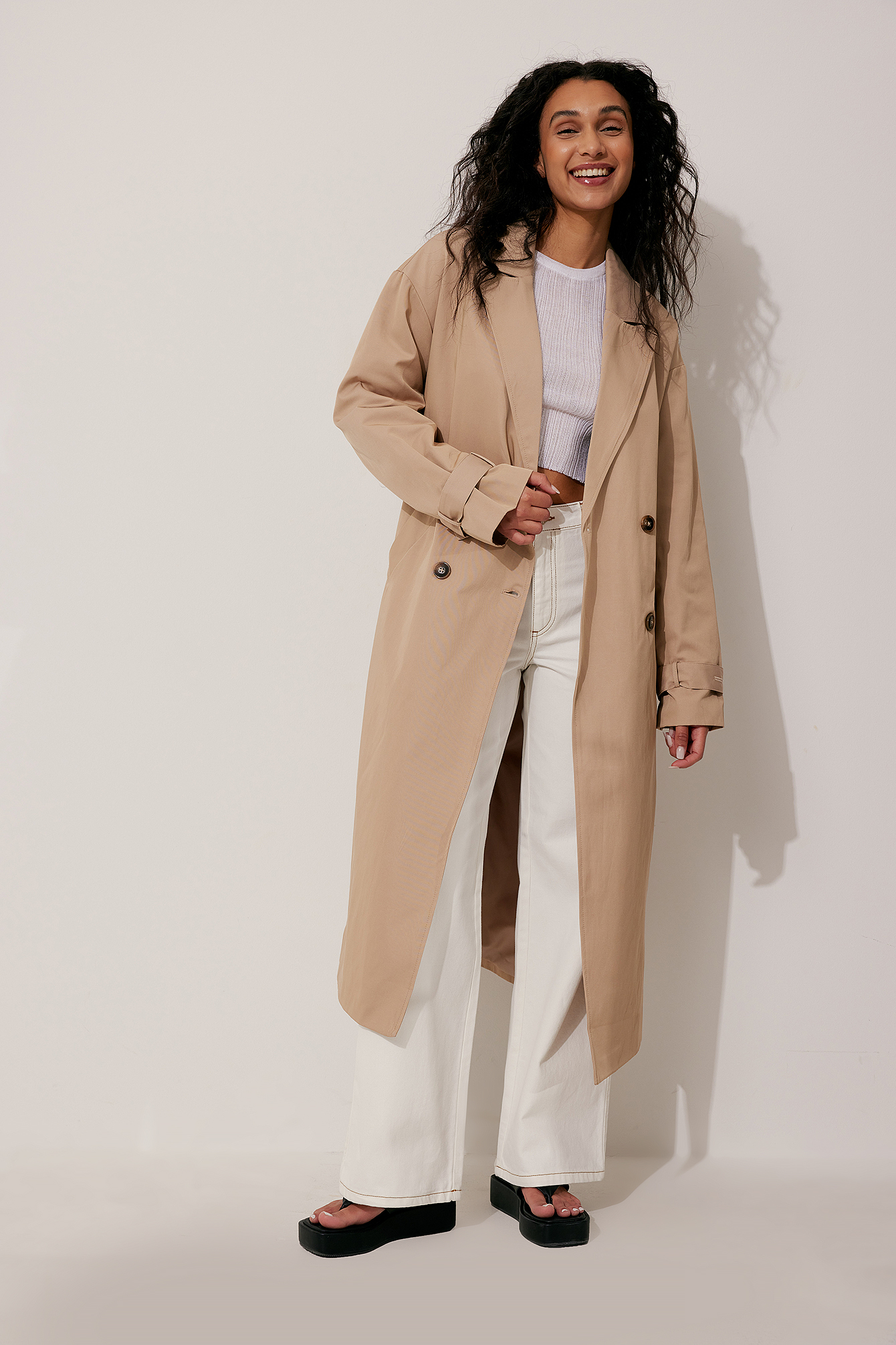 Belted Trench Coat Beige | na-kd.com