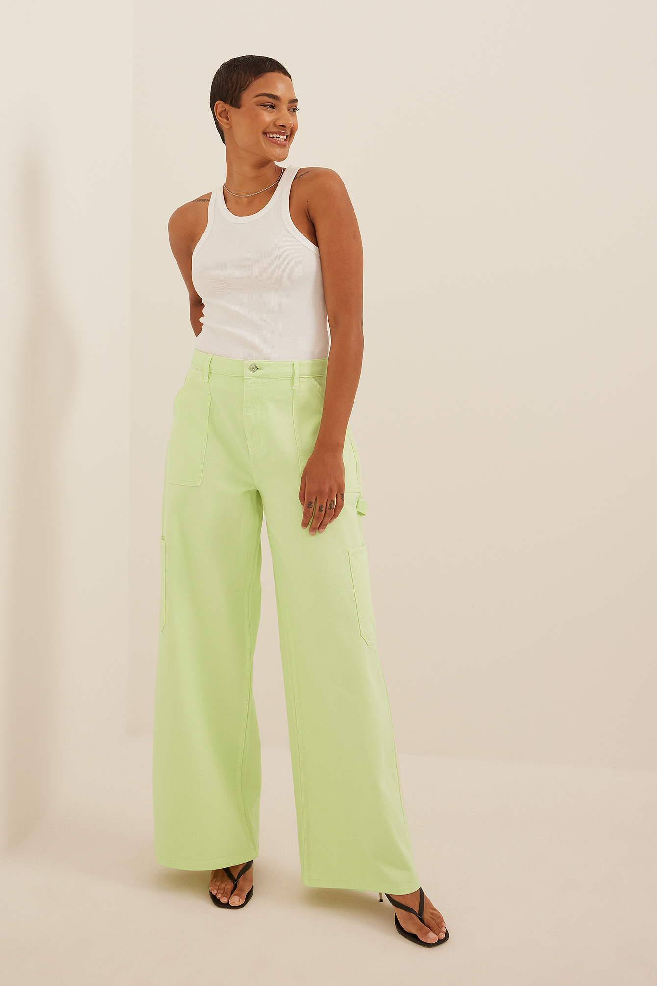 Loose Fit Cargo Pants Green | na-kd.com