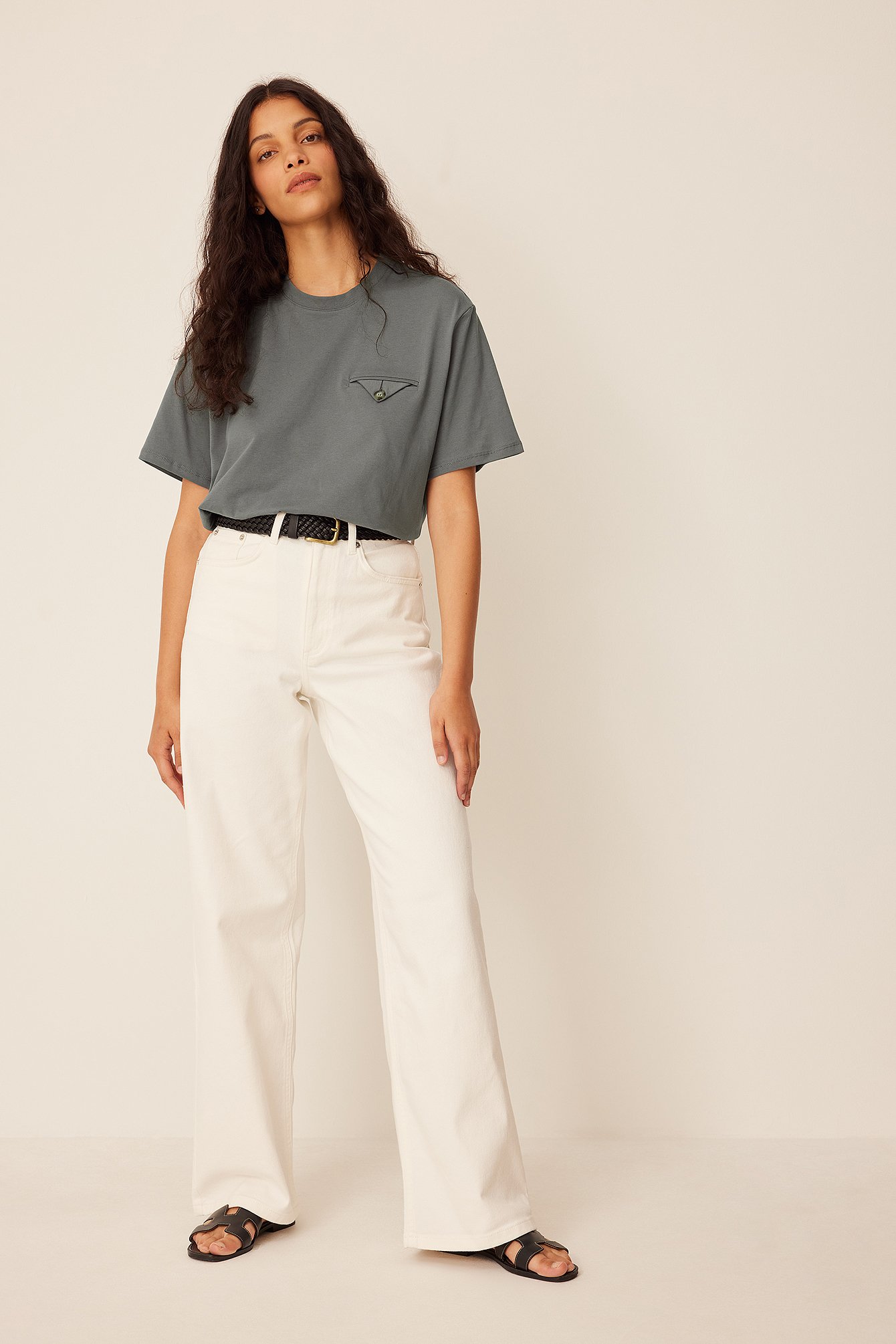 Pocket Detail T-shirt Outfit