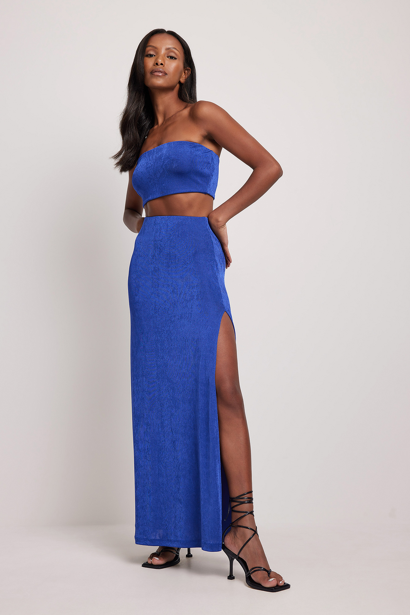 Long blue maxi skirt Clearance
