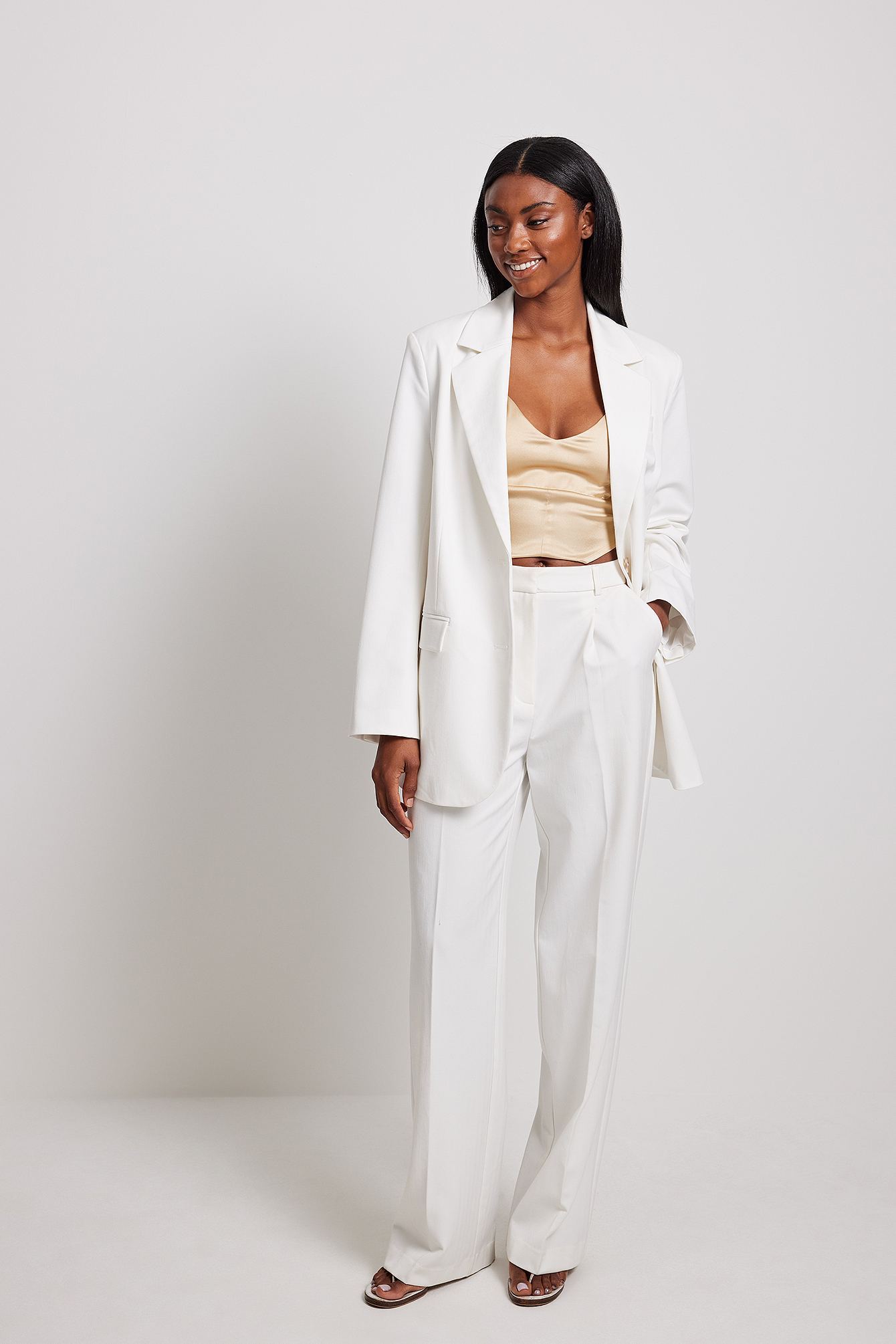 Heavy Oversized Blazer White | na-kd.com