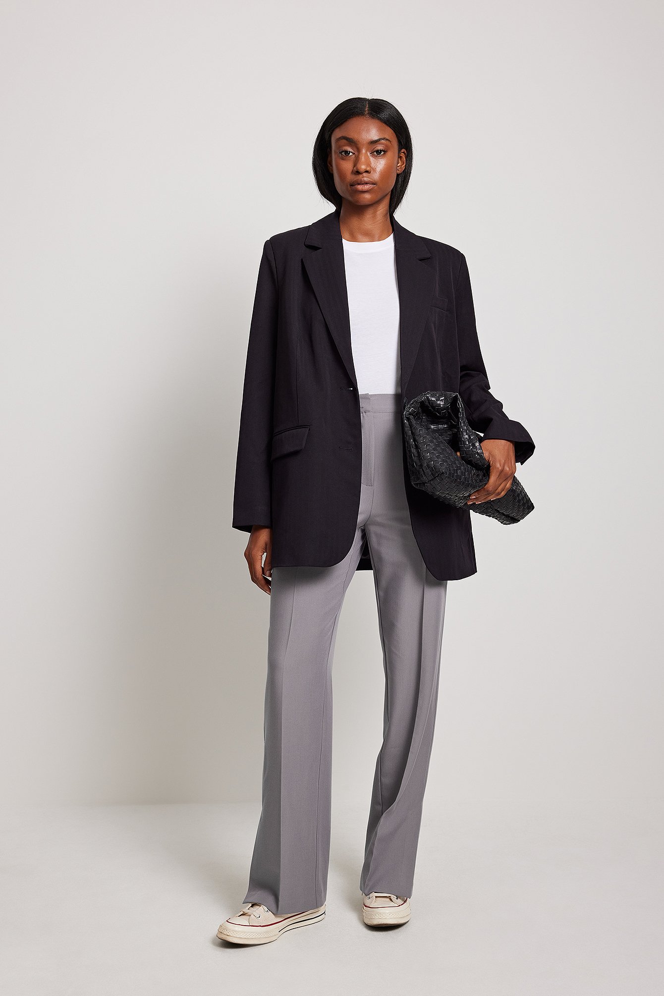 Tailored Side Slit Suit Pants Outfit