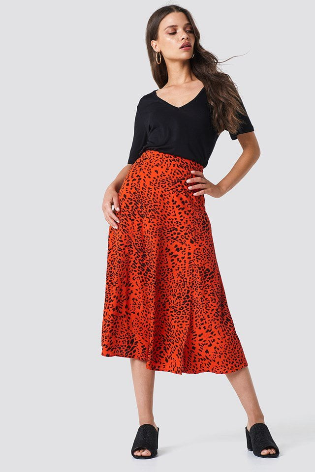 Leopard Midi Skirt Outfit
