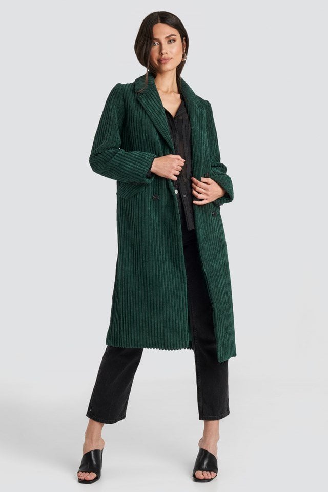 Corduroy Coat Green Outfit