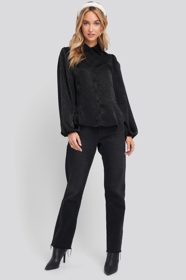 button up peasant blouse