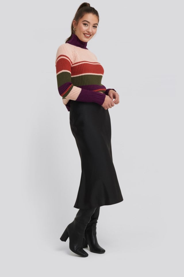 Color Blocked Sweater Outfit