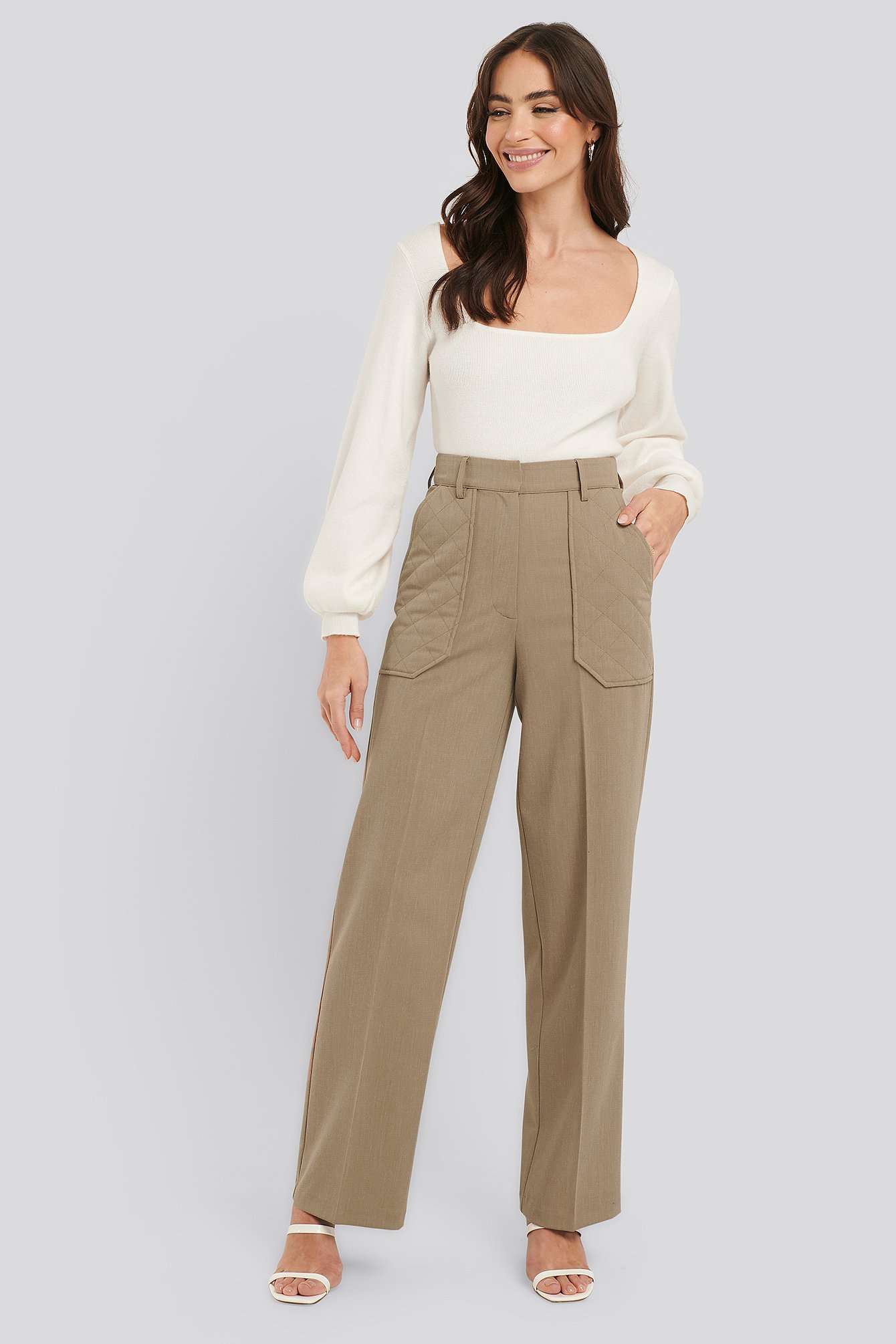 Quilted Pocket Suit Pants Outfit