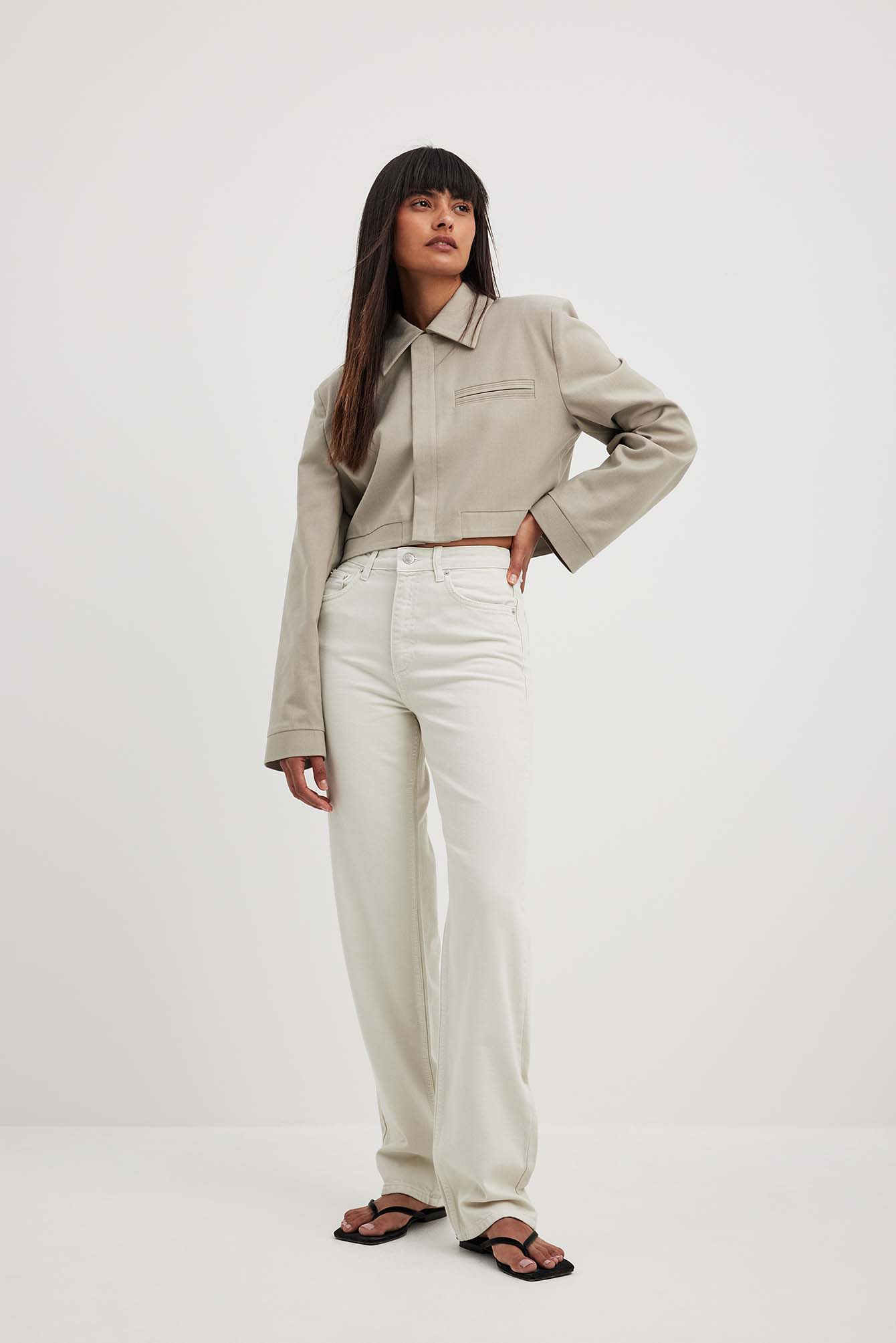 High Waist Straight Jeans
