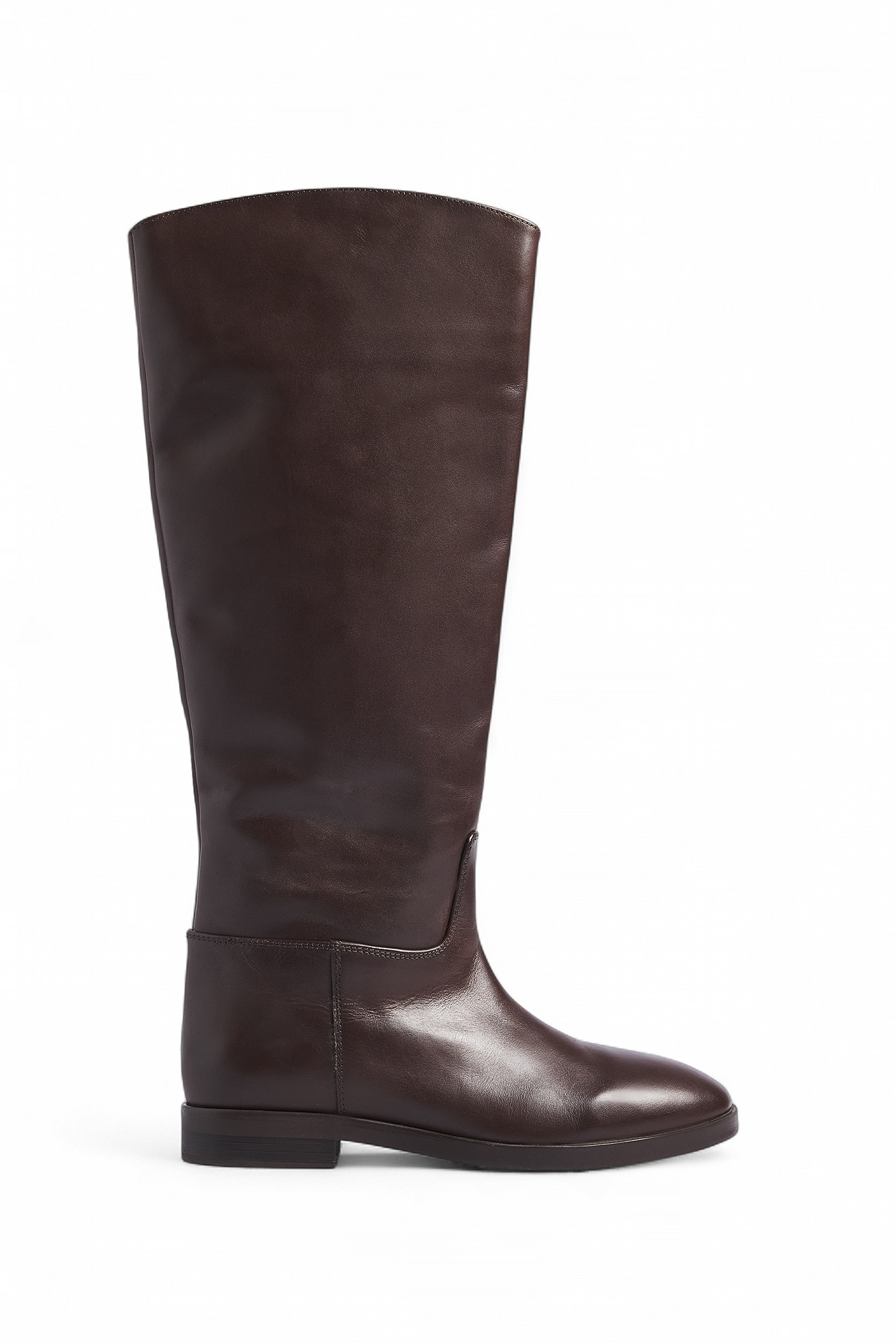 Premium Selection Straight Leather Riding Boots - Boots - Brown - EU 36 - NA-KD / NAKD