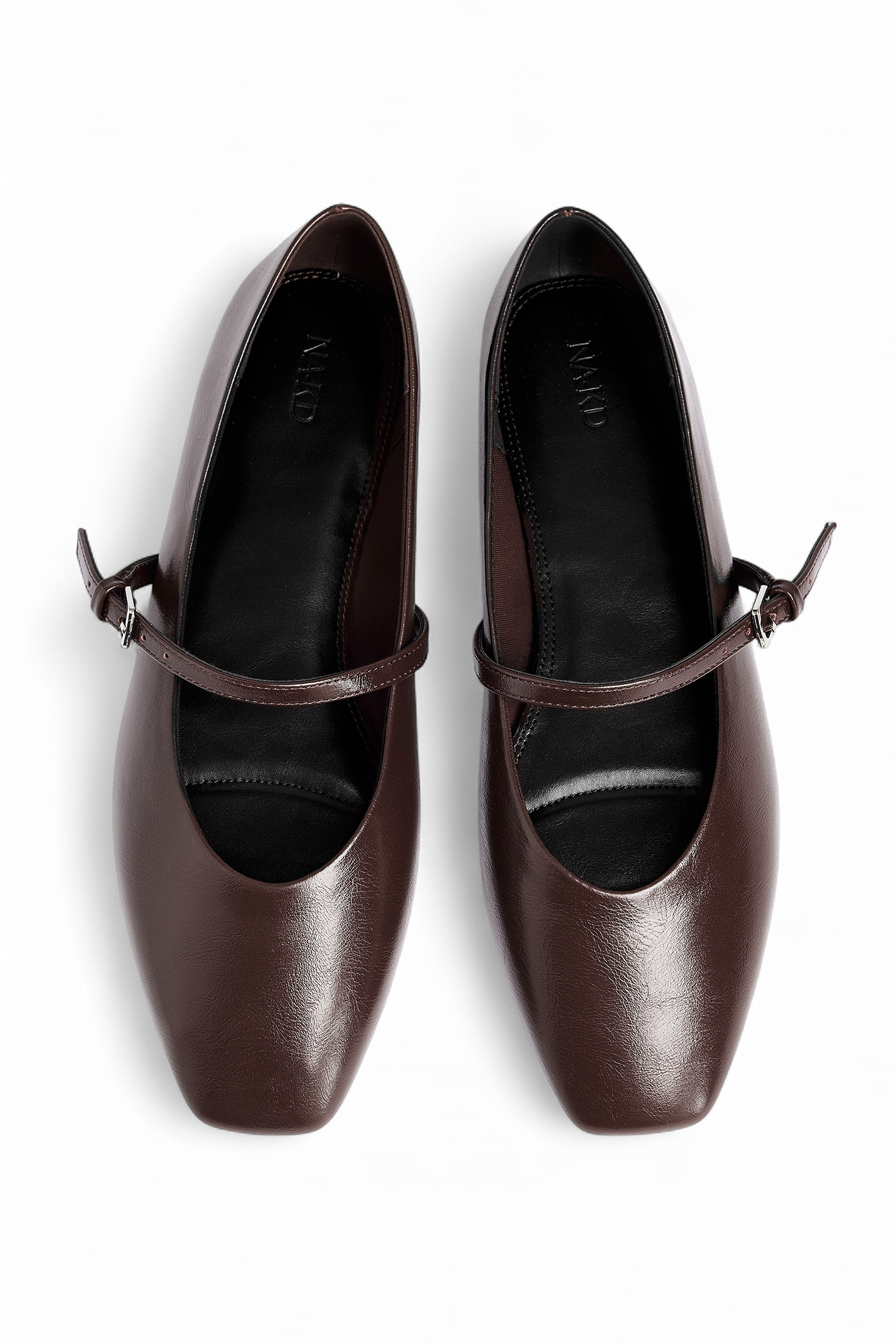 Brown Strap Detail Ballerinas