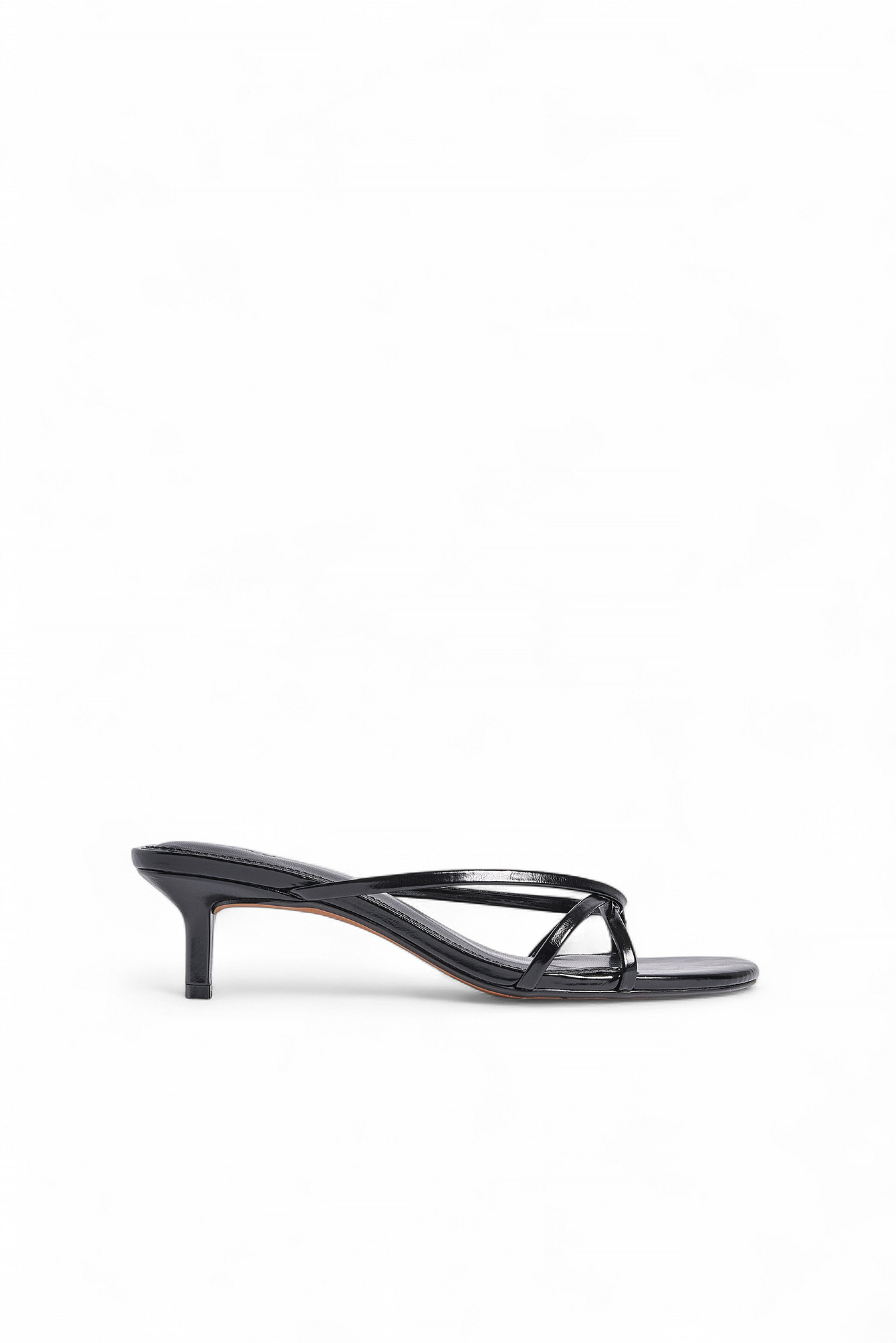 Black Strappy Kitten Heels