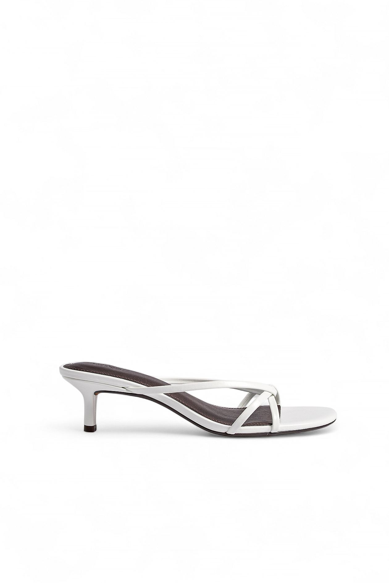Offwhite Strappy Kitten Heels