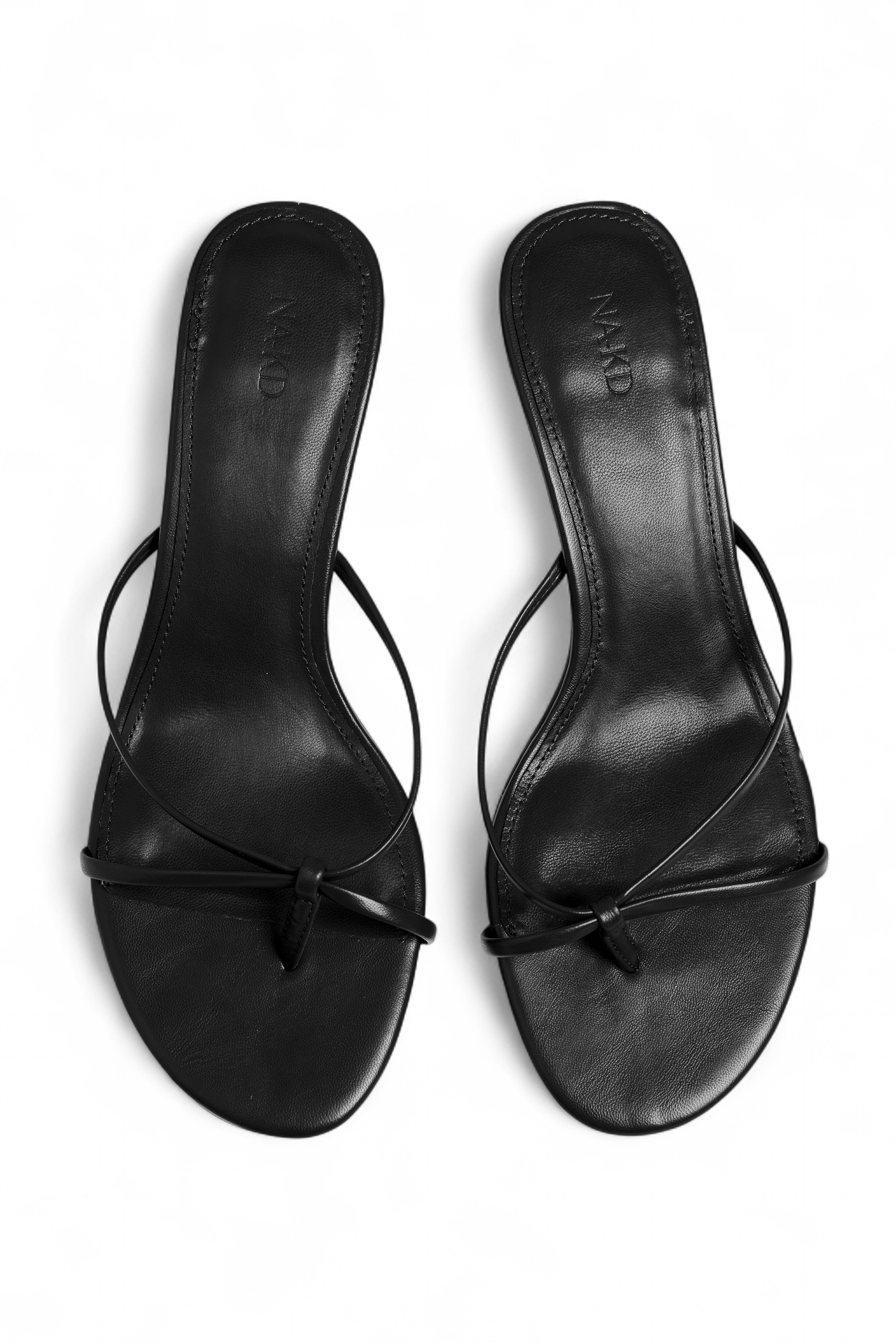 Black Strappy Low Heels