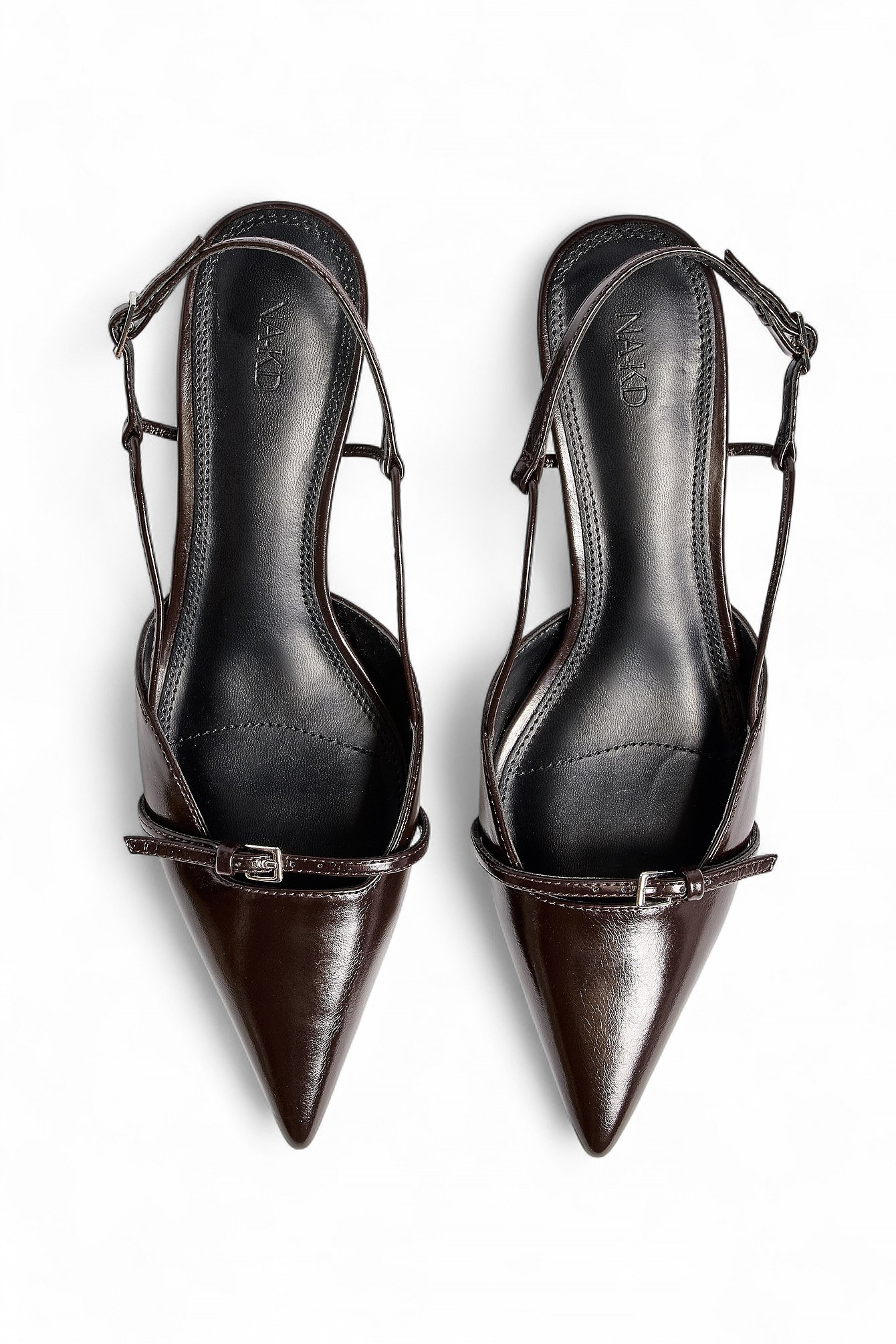 NA-KD Strappy Slingback Pumps - New Years Eve Shoes - Brown - EU 36 - NA-KD / NAKD