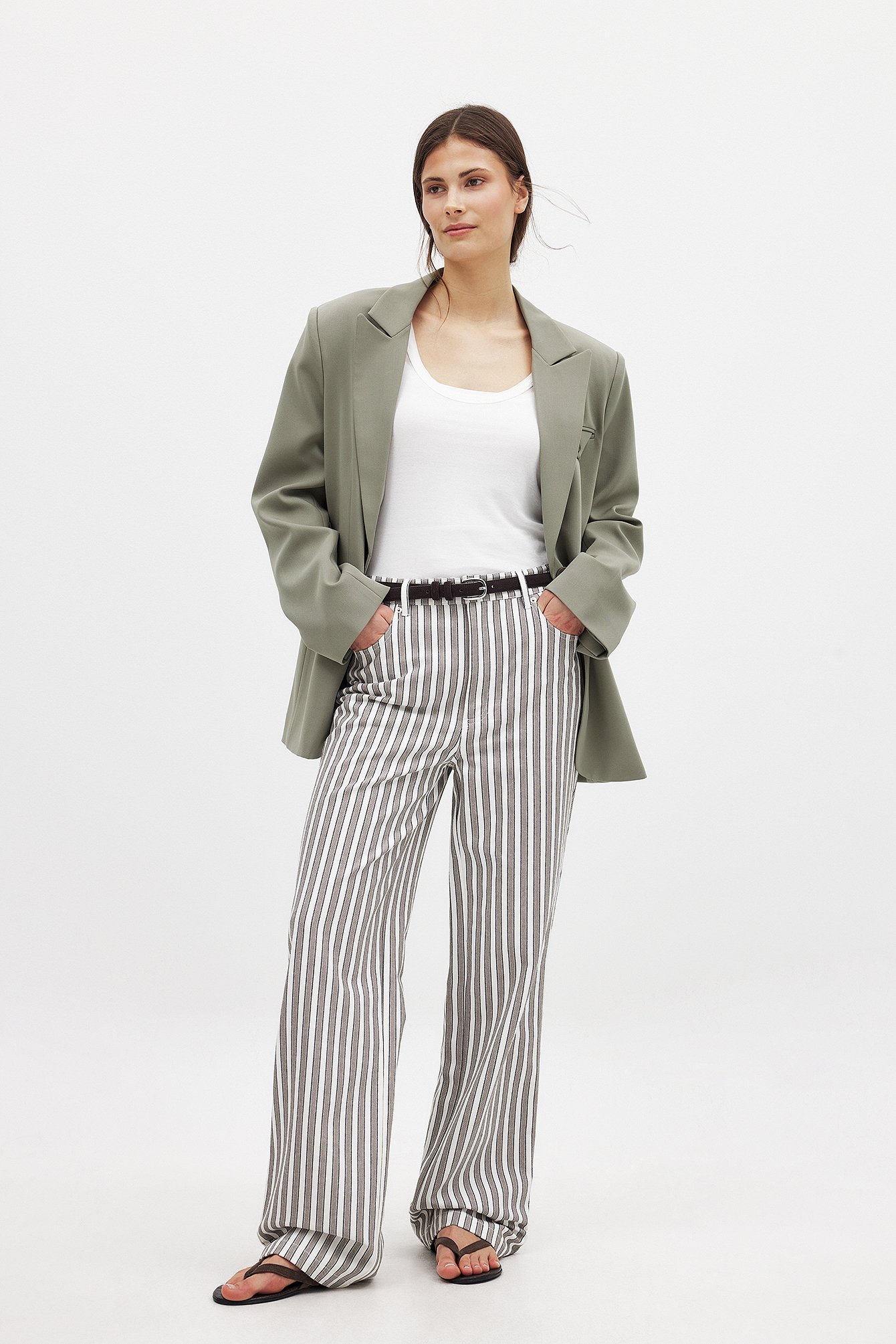 Claire Rose x NA-KD Gestreepte broek - Gestreepte Broeken - Streep - EU 32 - NA-KD / NAKD