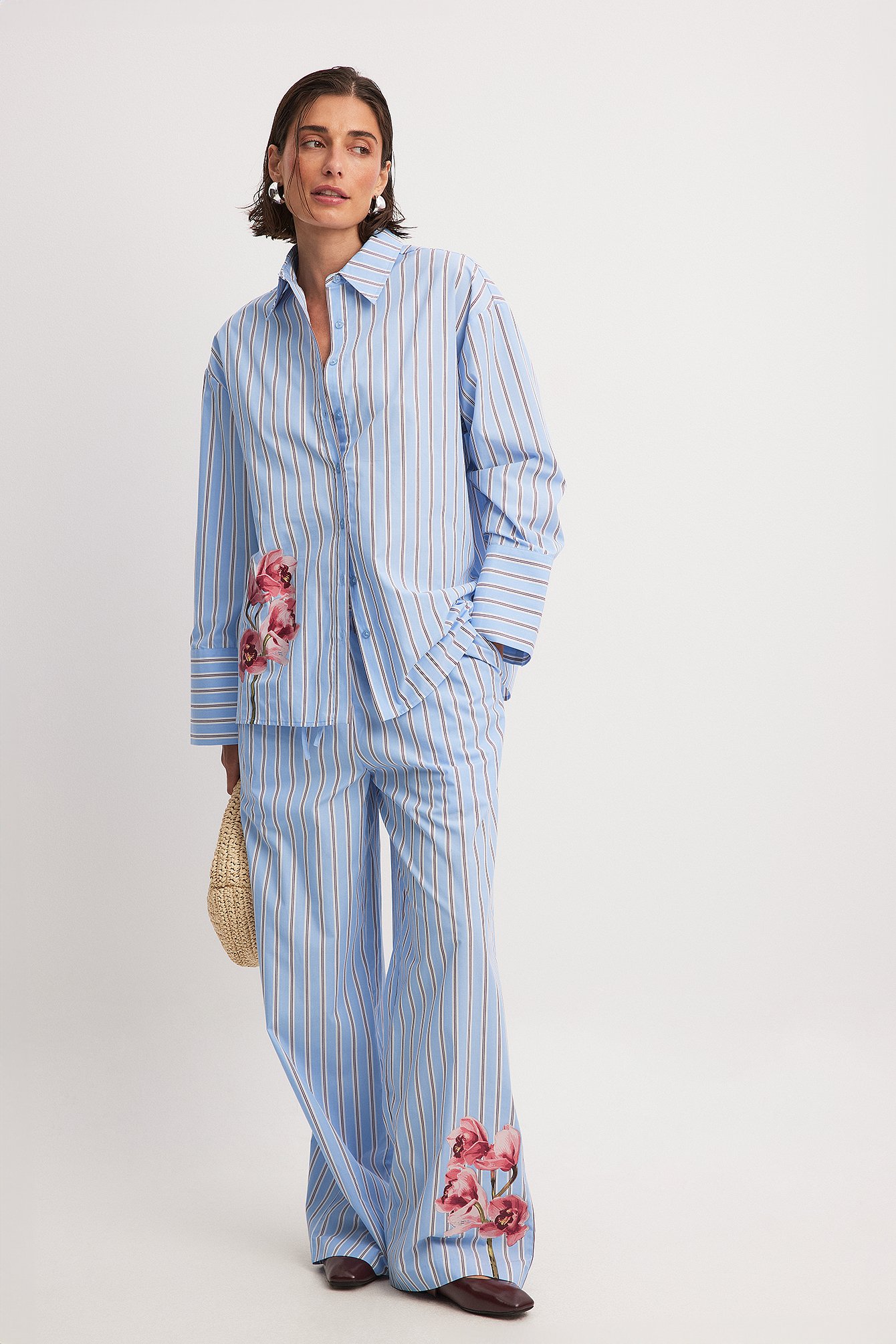 NA-KD Striped Printed Pants - Striped Trousers - Stripe - EU 32 - NA-KD / NAKD