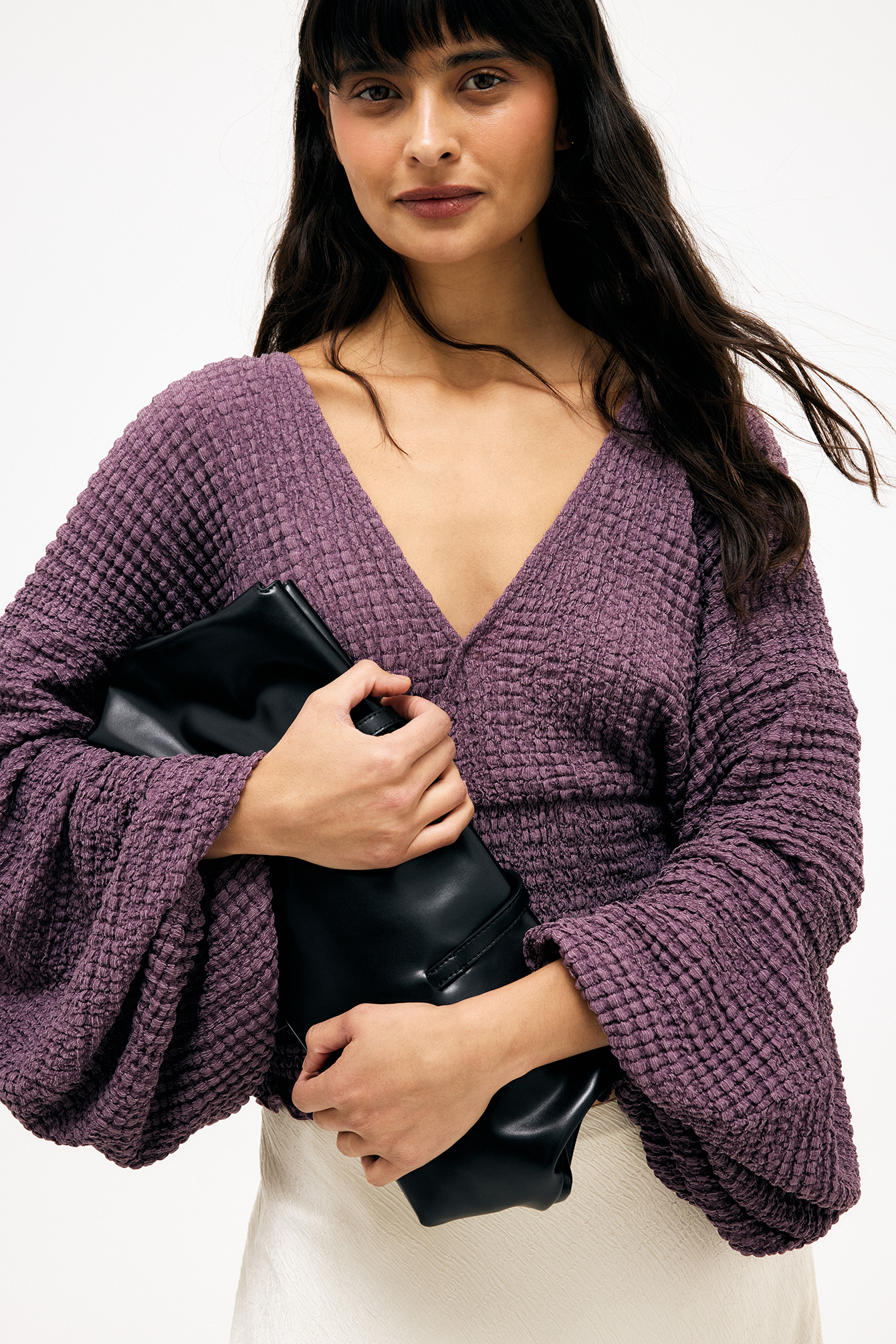 Structured Blouse - Blouses - Purple - XS - NA-KD / NAKD
