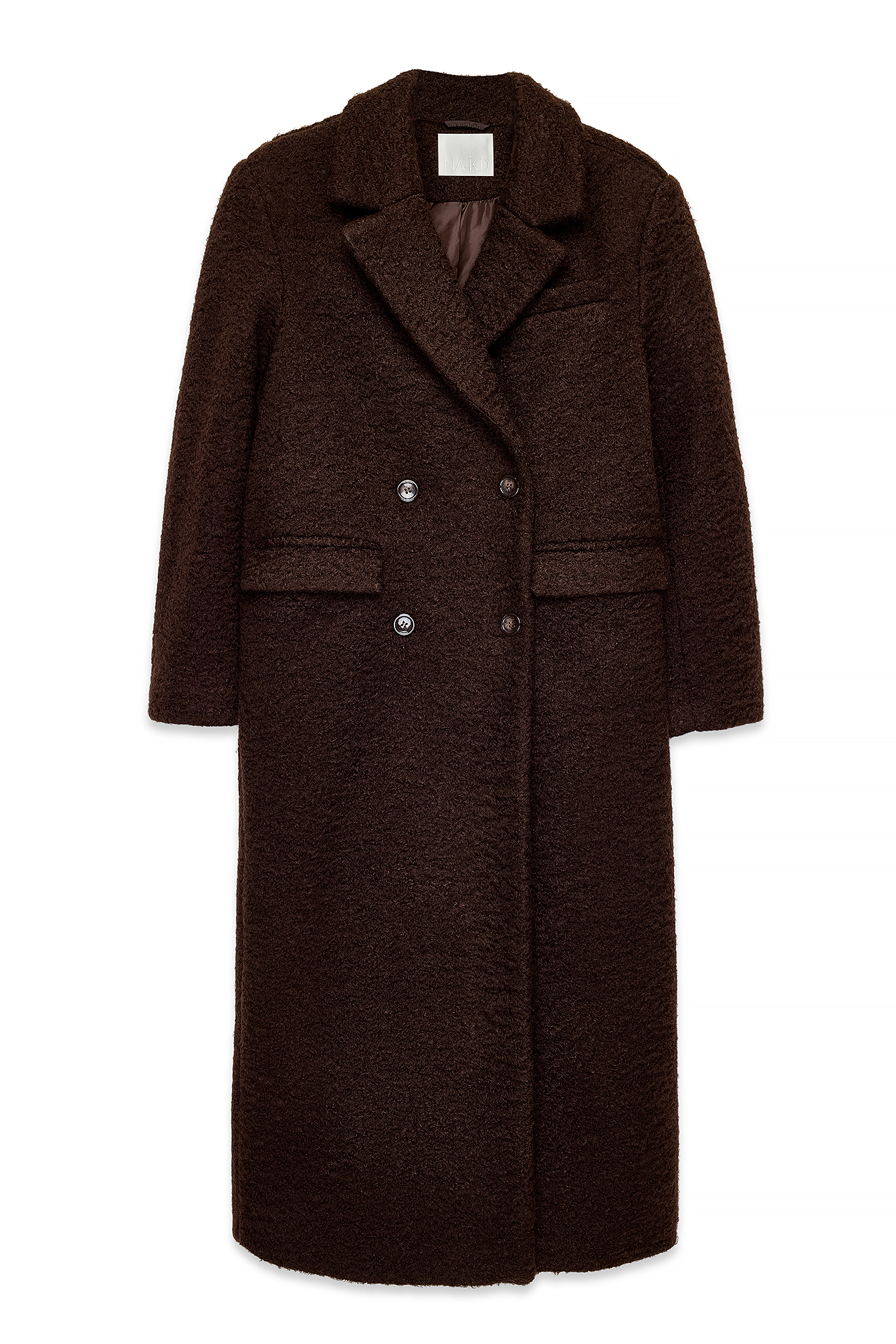 Wool Blend Oversized Coat Brown | NA-KD