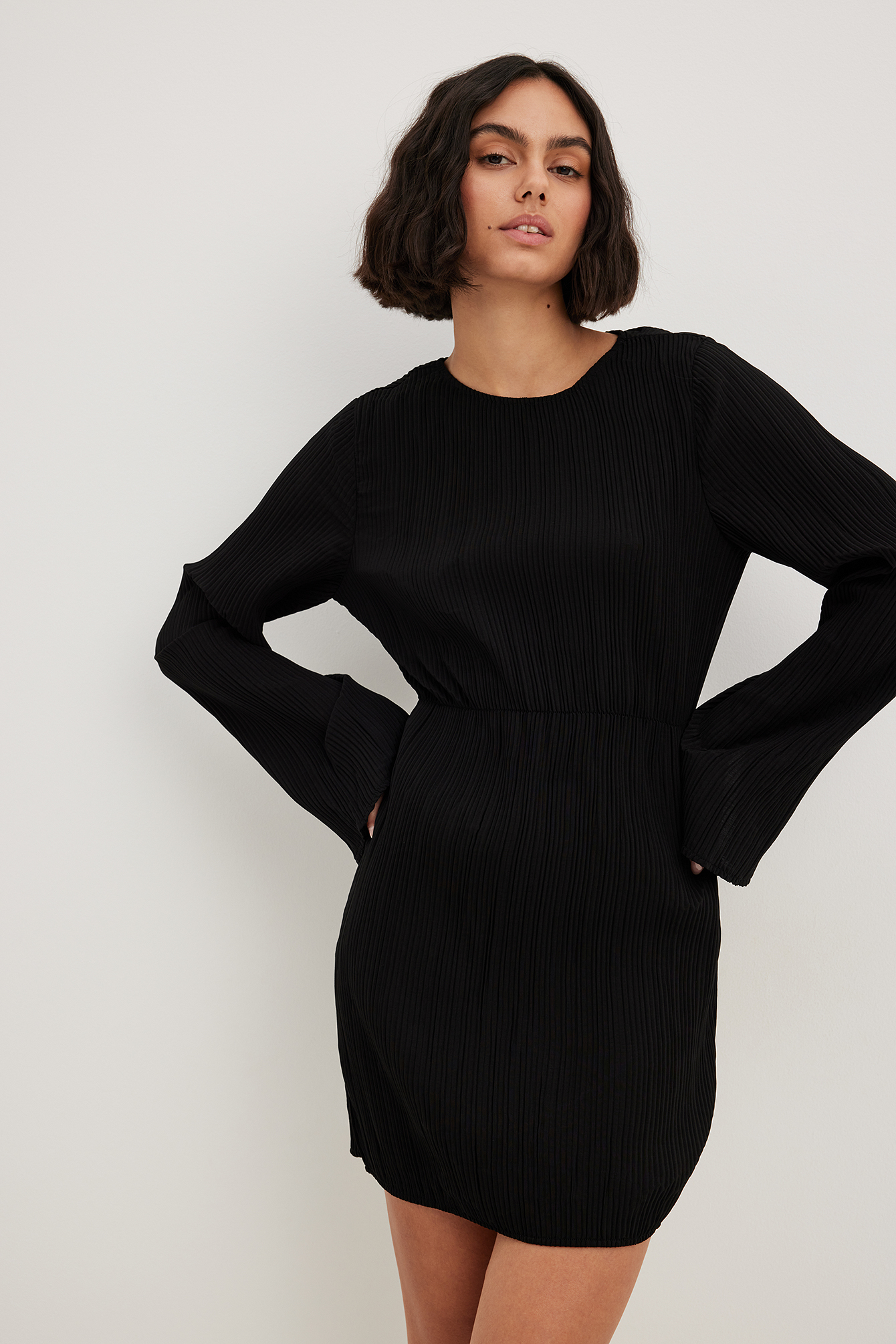 structured mini dress black Black Wool Double Breasted Mini Dress – self-portrait-US