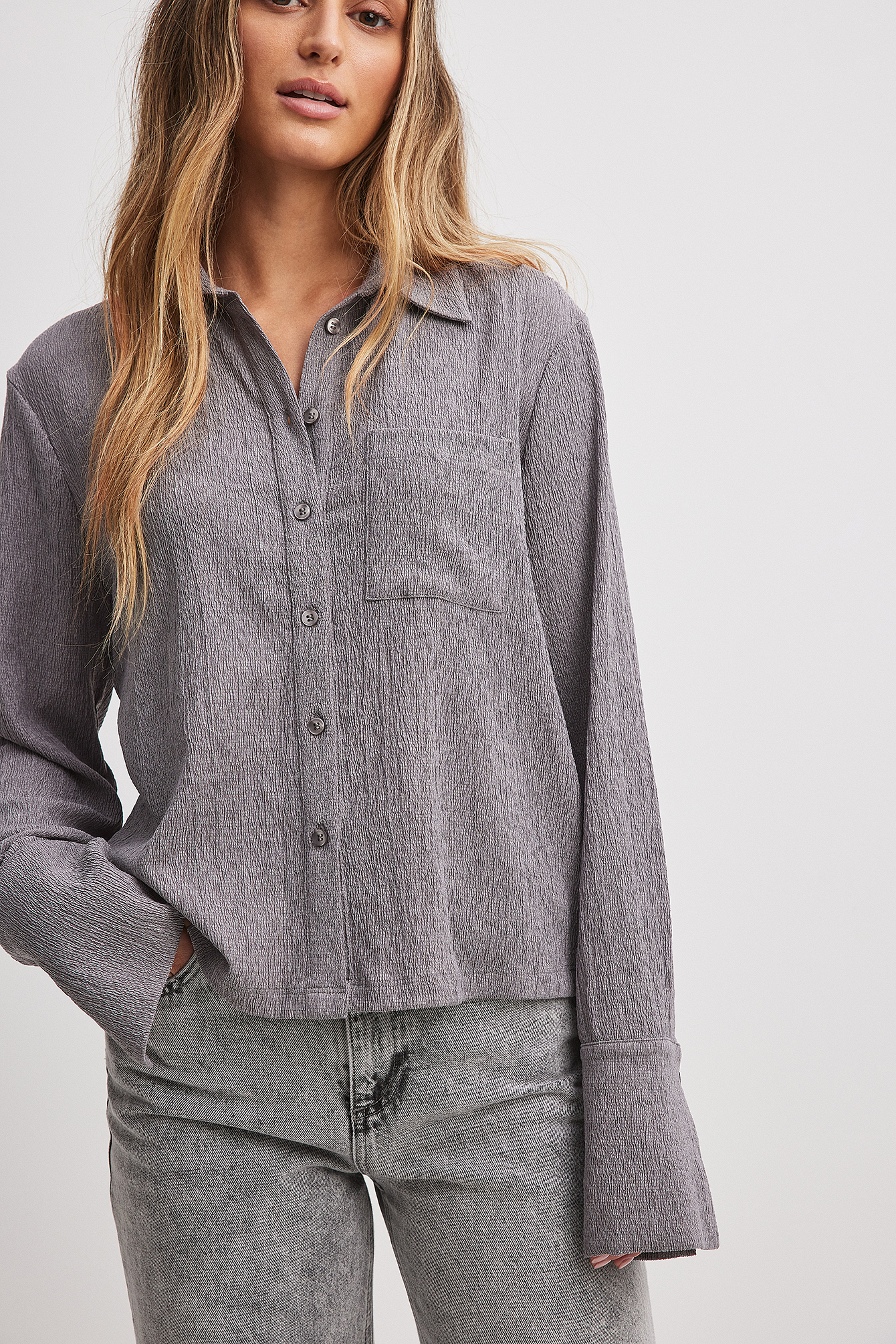 Structured LS pocket shirt